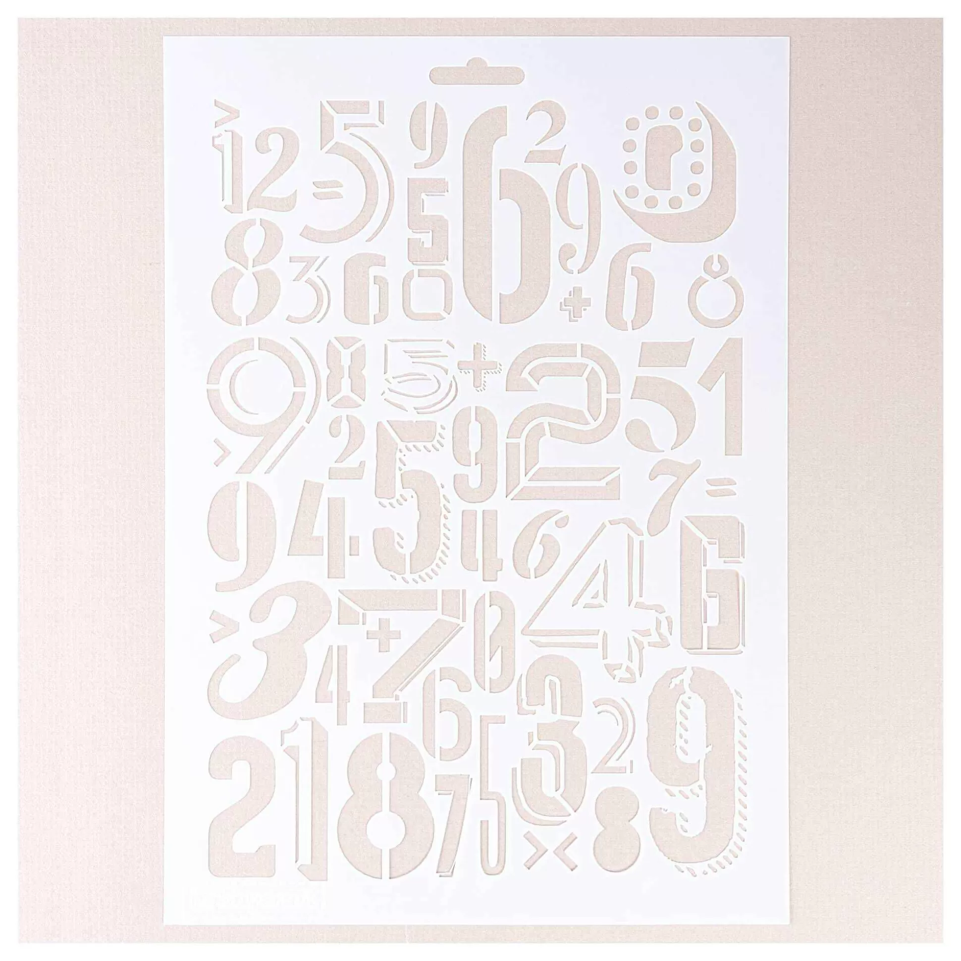 Assorted Number Print Stencil 21Cm X 29Cm-Hobbycraft Flash Sale