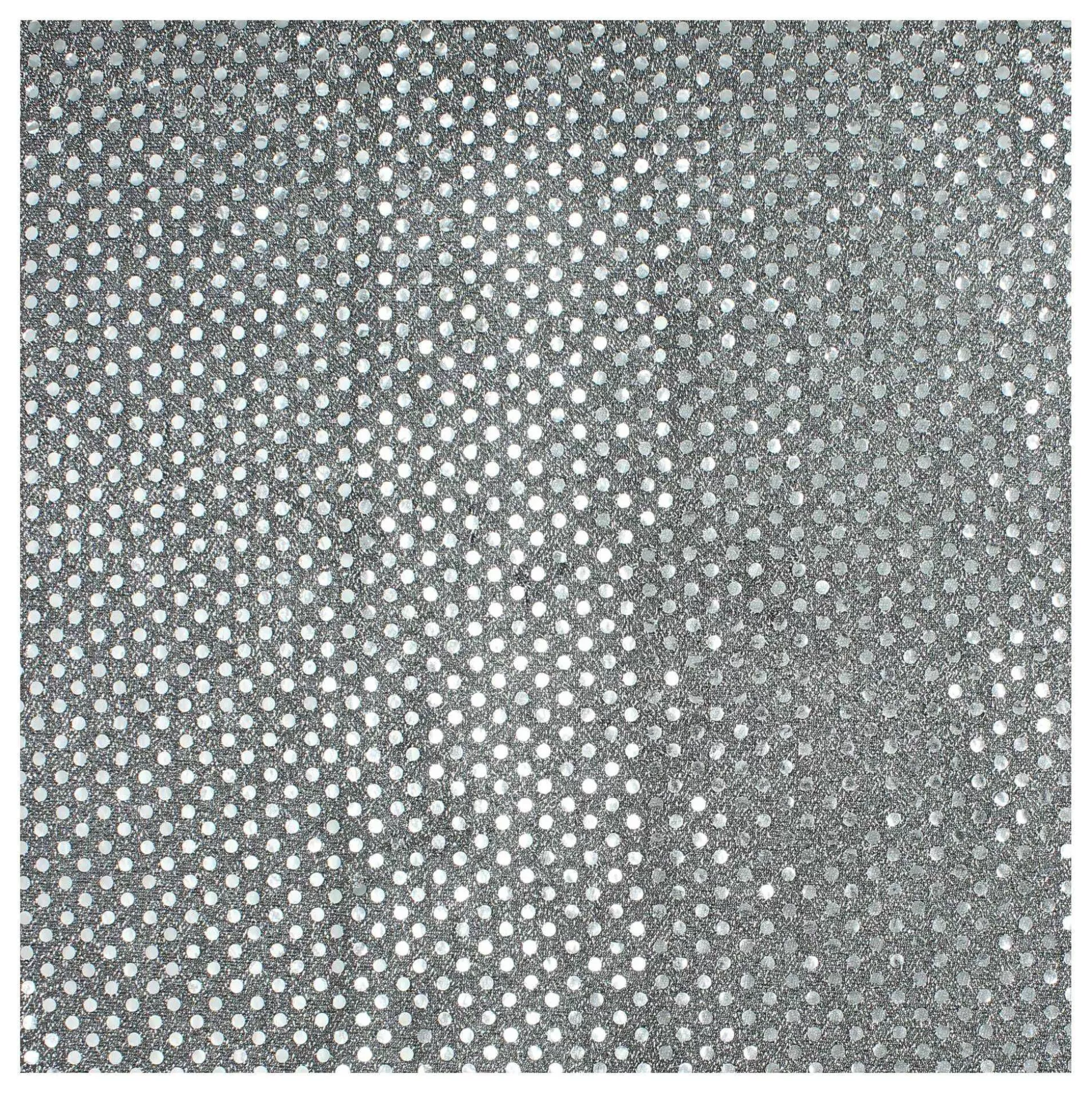 Black And Silver Sequin Polyester Jersey Fabric By The Metre-Hobbycraft Sale