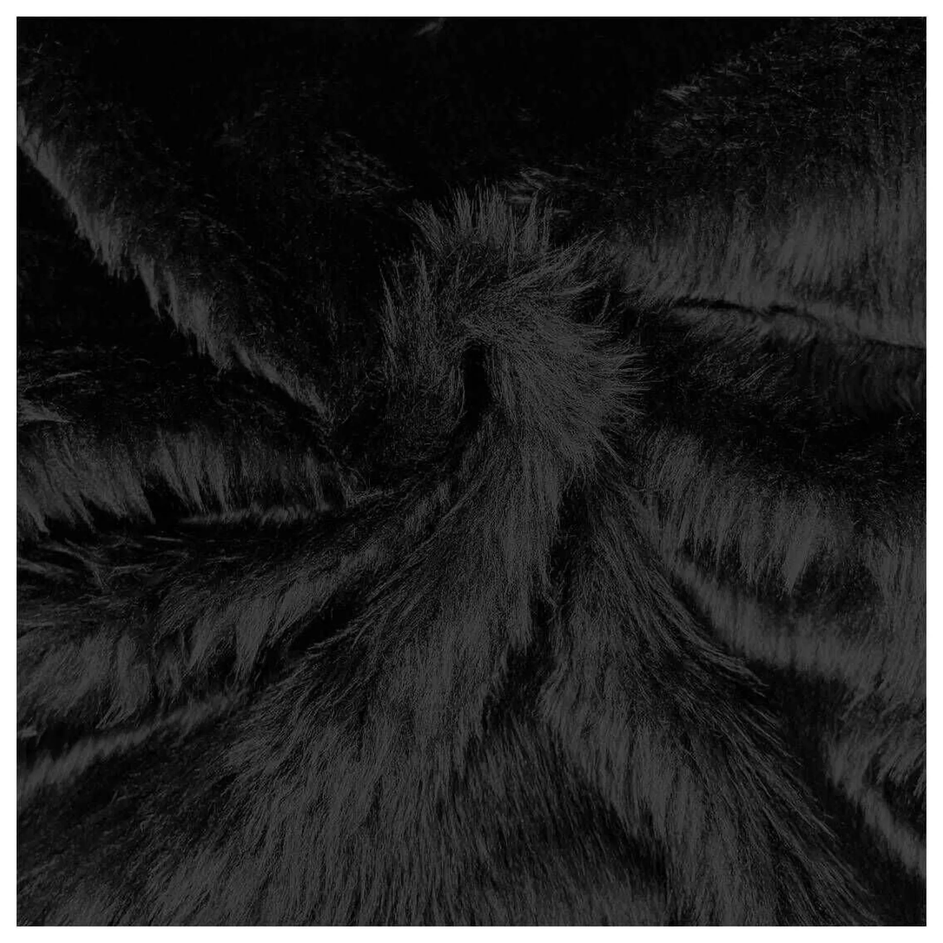 Black Fun Fur Fabric By The Metre-Hobbycraft Sale