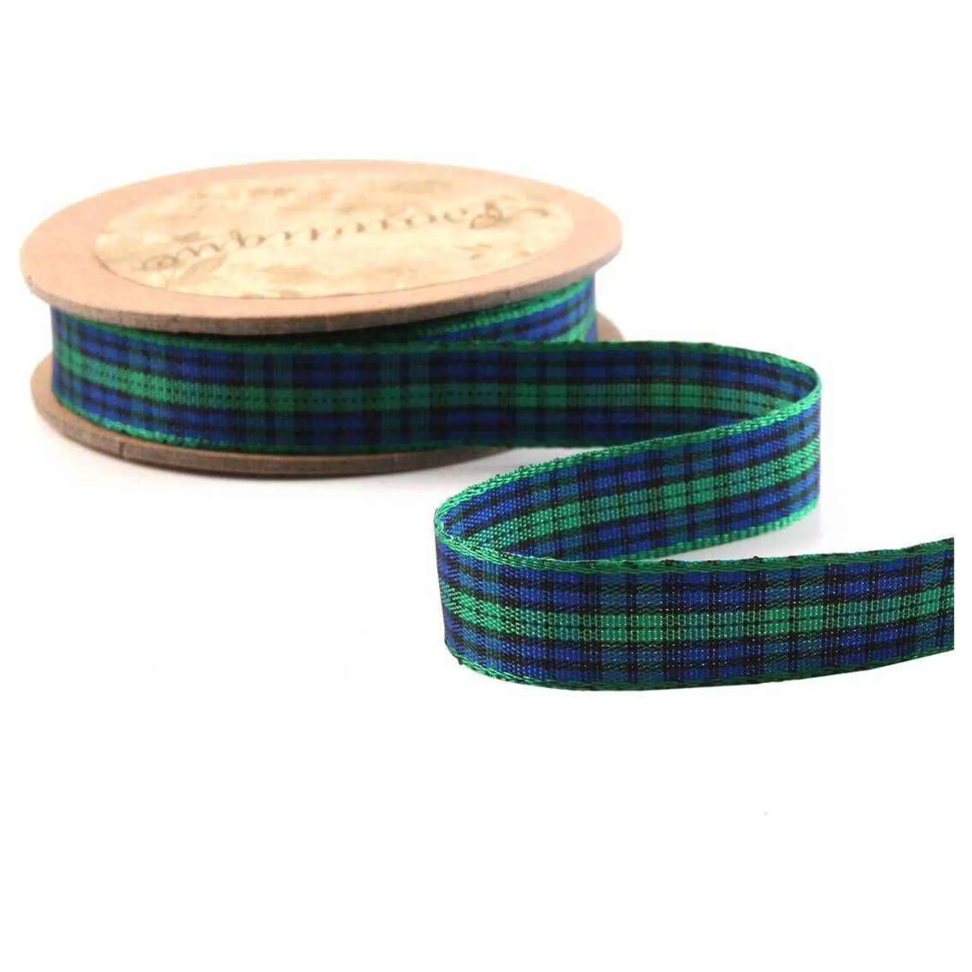 Blue Tartan Ribbon 12Mm X 5M-Hobbycraft Clearance