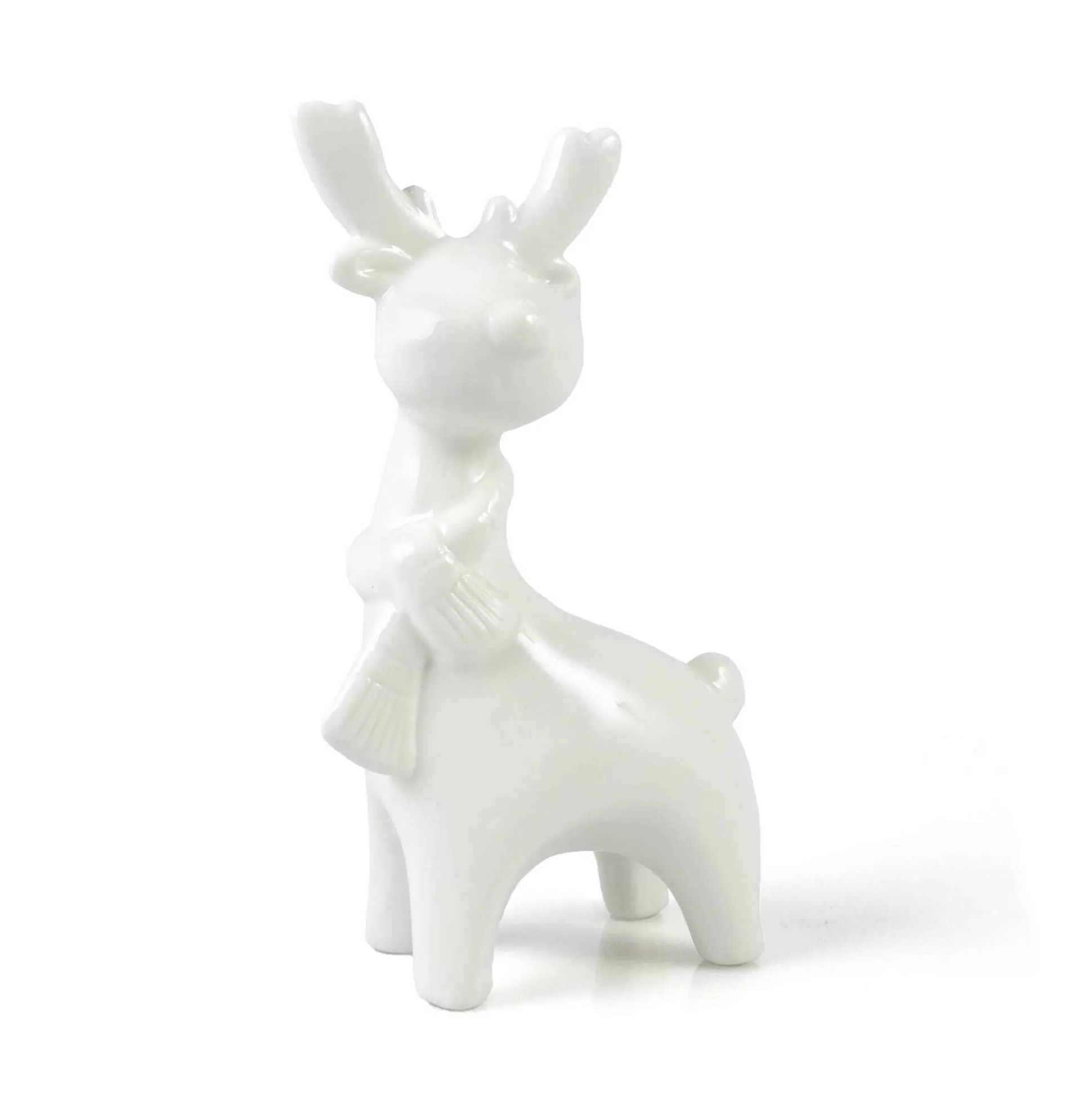 Ceramic Standing Reindeer With Scarf Decoration 17Cm-Hobbycraft Online