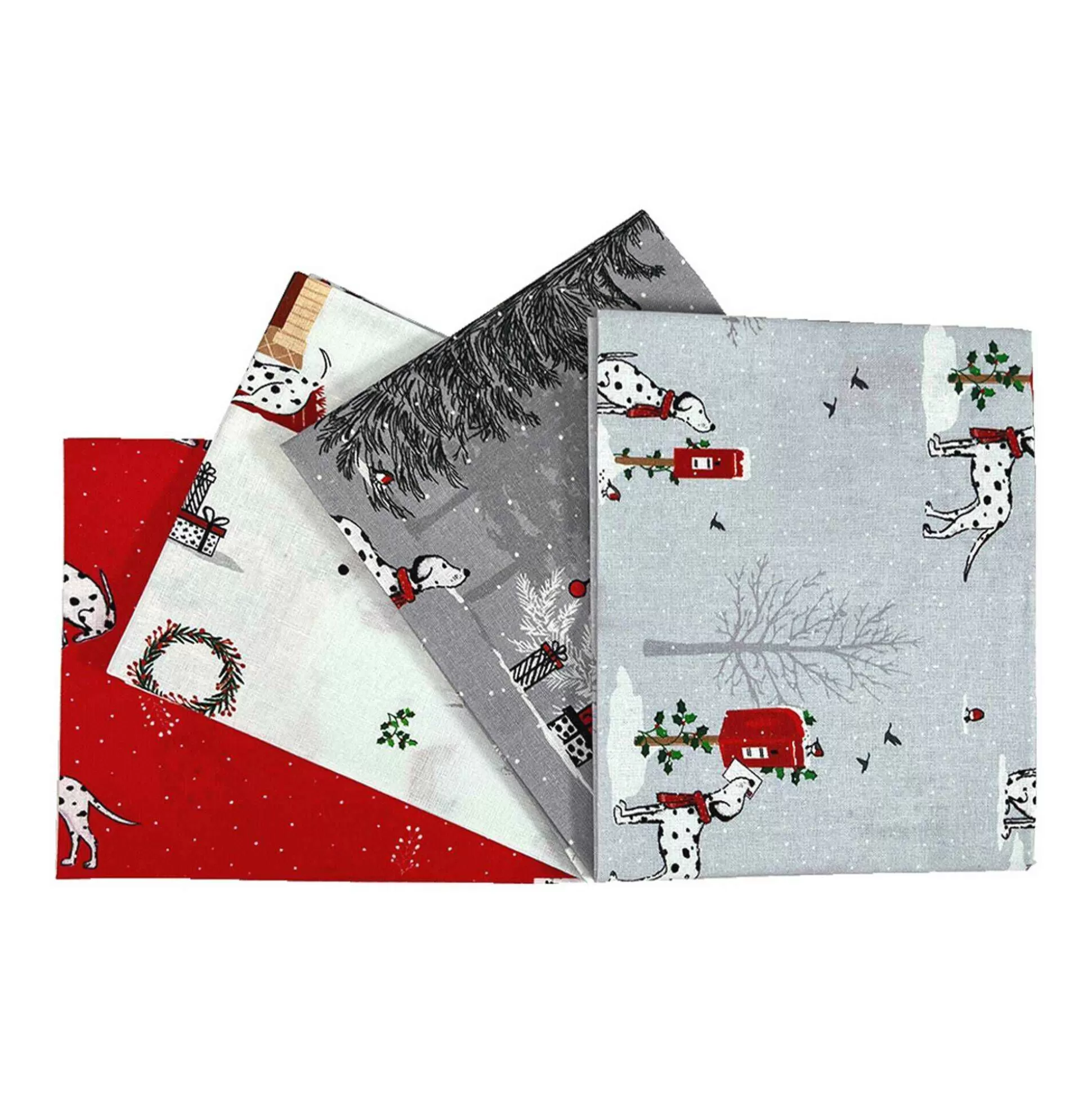 Dalmatian Cotton Fat Quarters 4 Pack-Hobbycraft Outlet