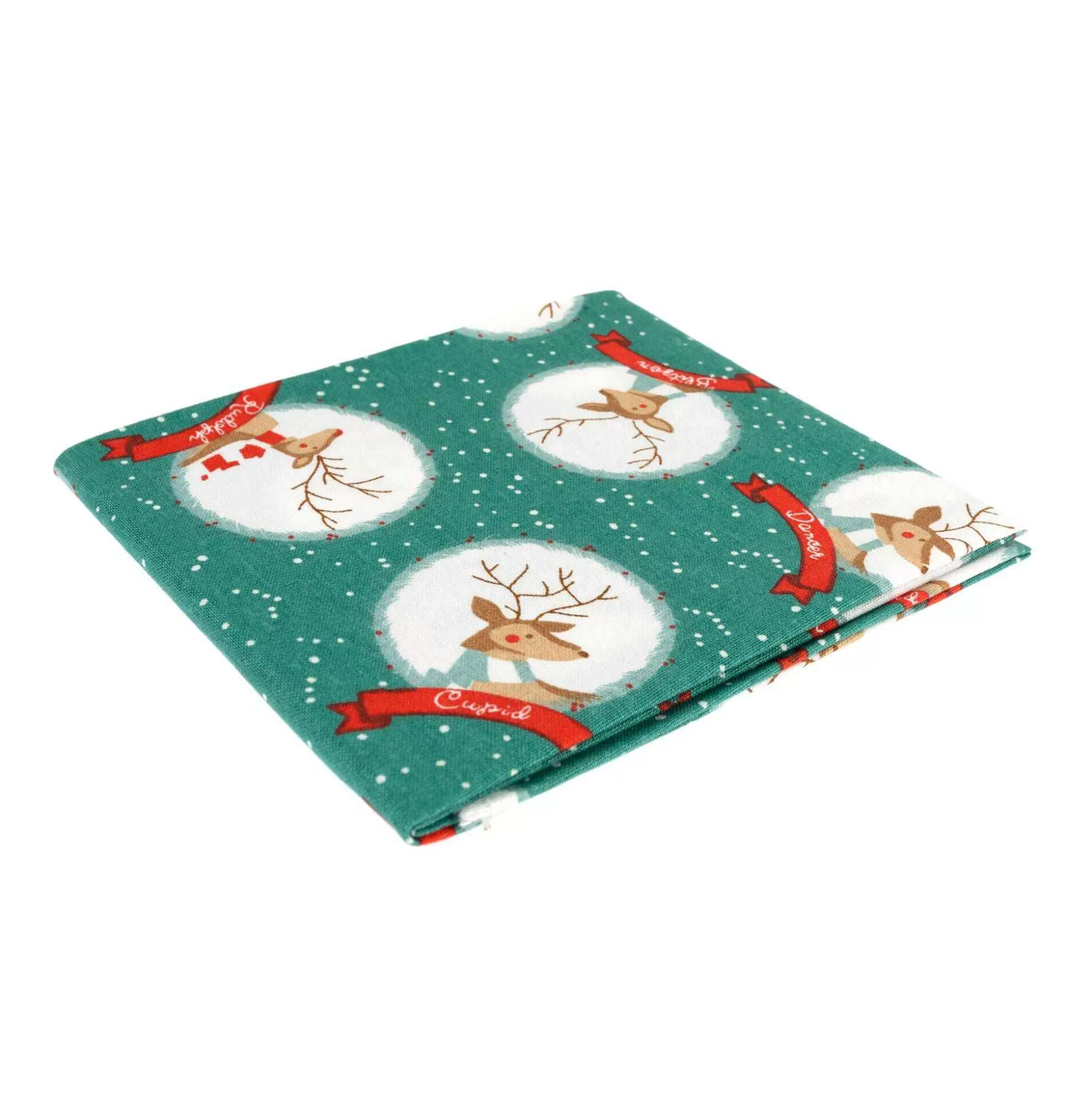Dark Green Reindeer Single Cotton Fat Quarter-Hobbycraft Online