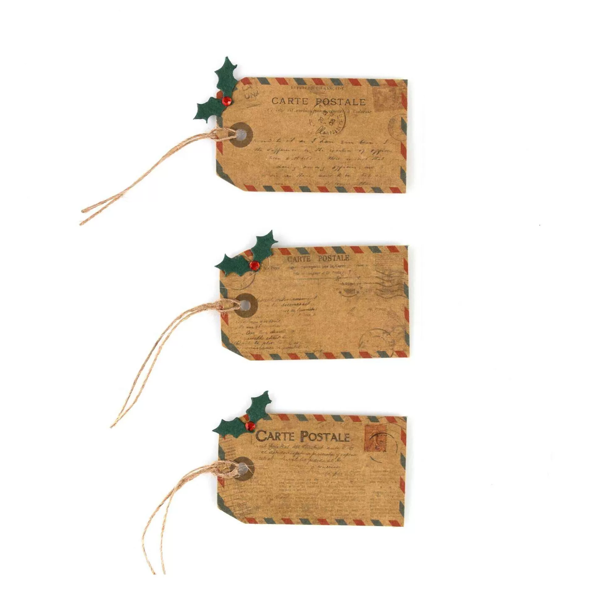 Festive Tag Embellishments 3 Pack-Hobbycraft Flash Sale