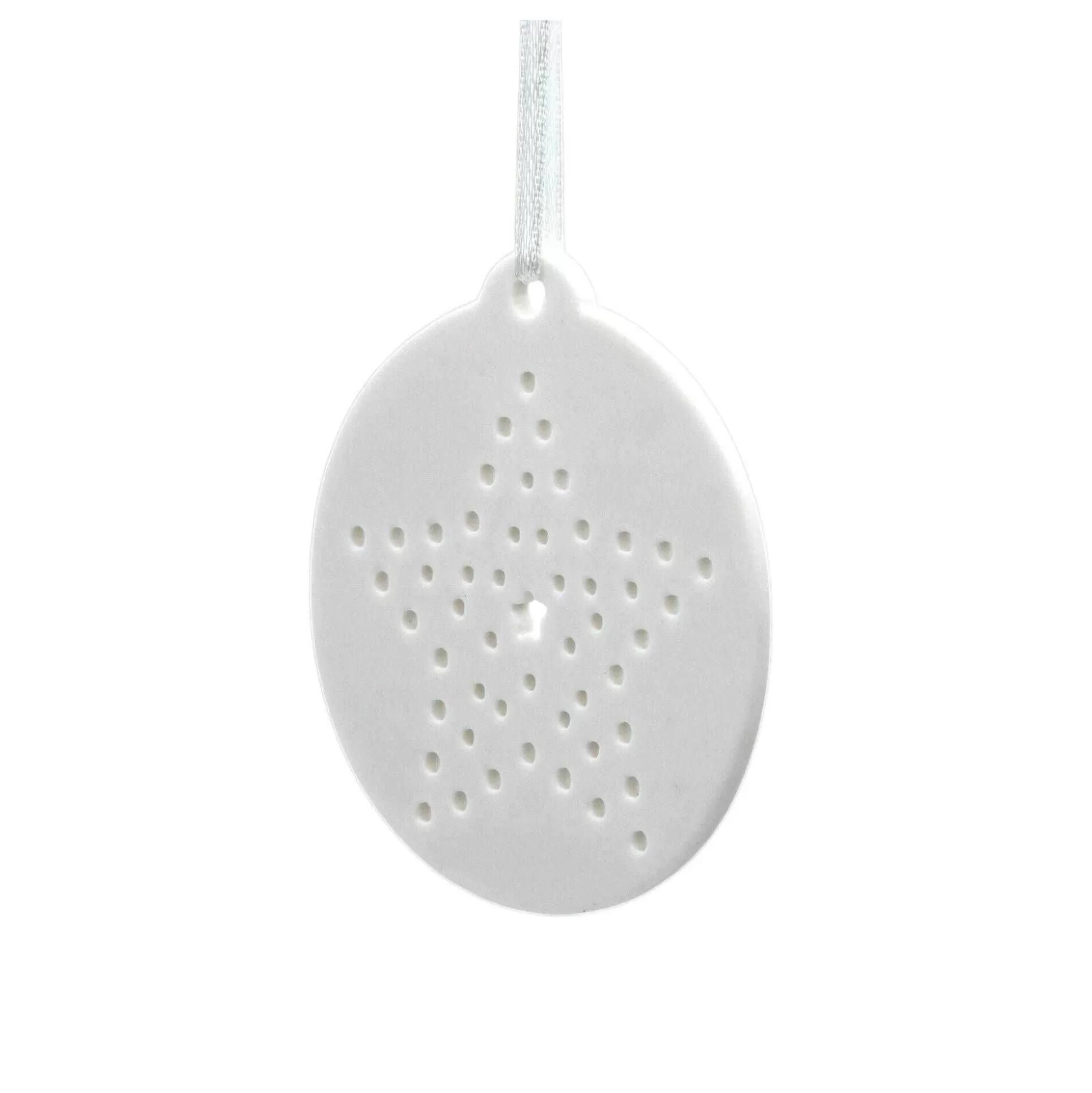 Flat Round Dotty Star Ceramic Decoration 7Cm-Hobbycraft Flash Sale