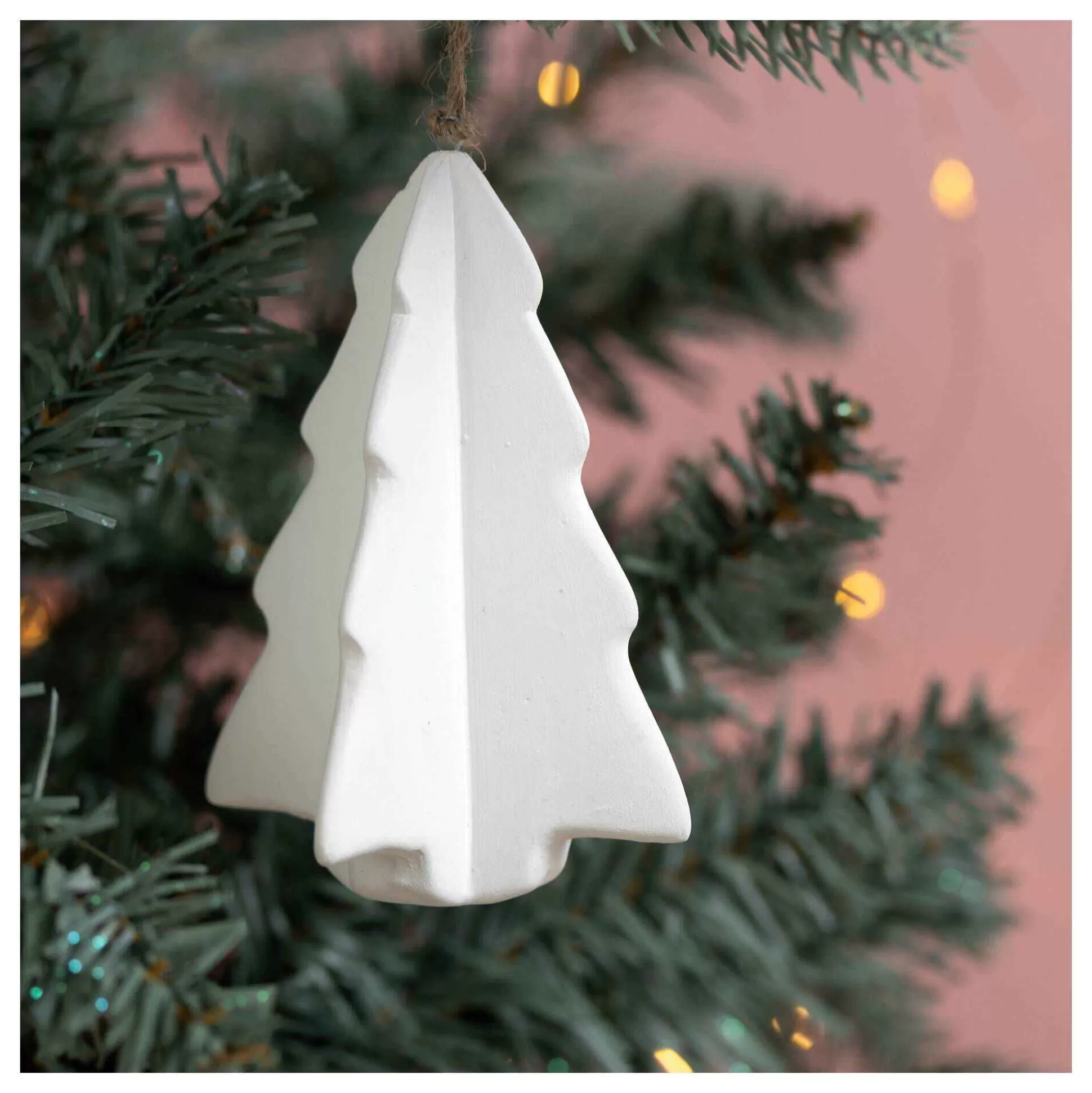 Hanging Ceramic 3D Christmas Tree Decoration 10Cm-Hobbycraft Online