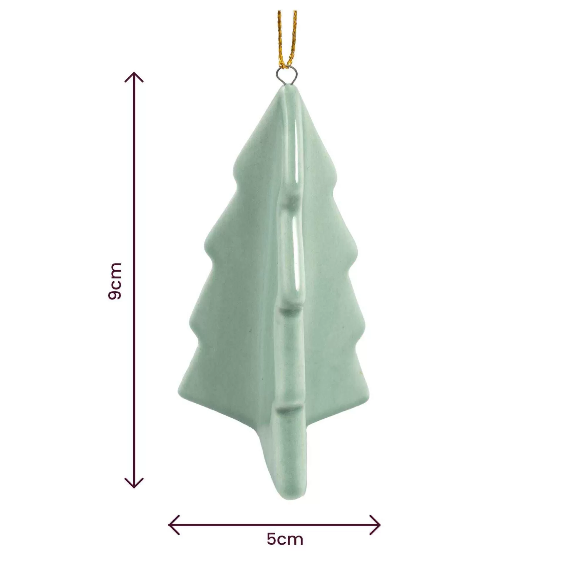 Hanging Ceramic 3D Tree Decoration 9Cm-Hobbycraft Discount