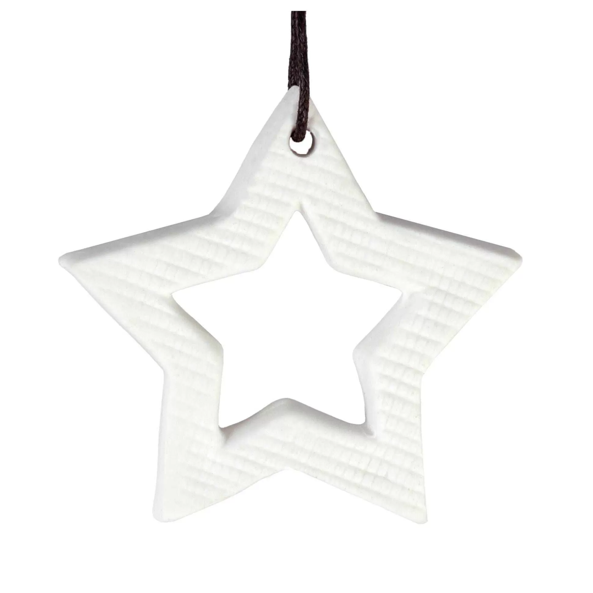 Hanging Ceramic Outline Star Decoration 8Cm-Hobbycraft Online