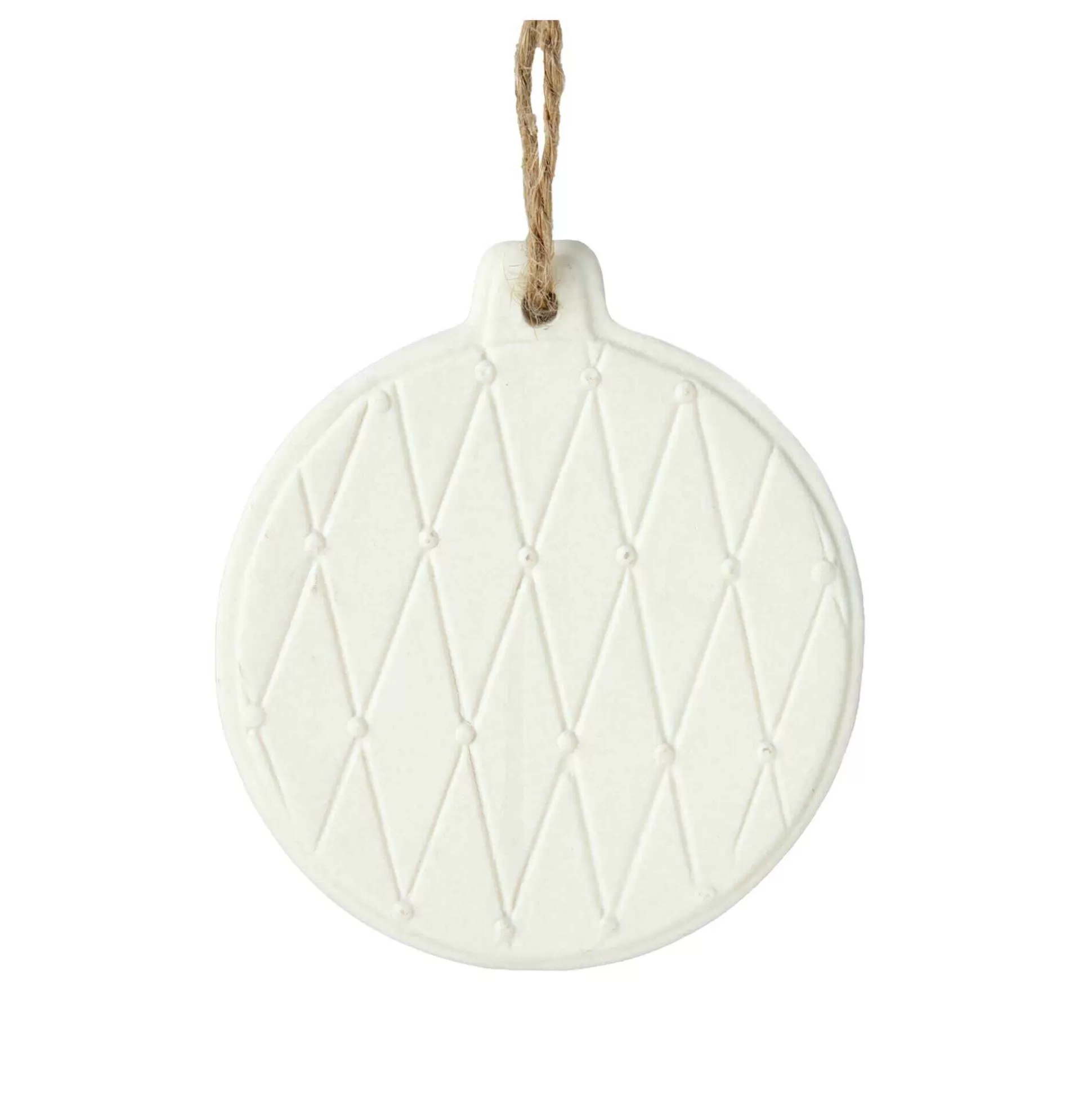 Hanging Ceramic Patterned Bauble Decoration 8Cm-Hobbycraft New