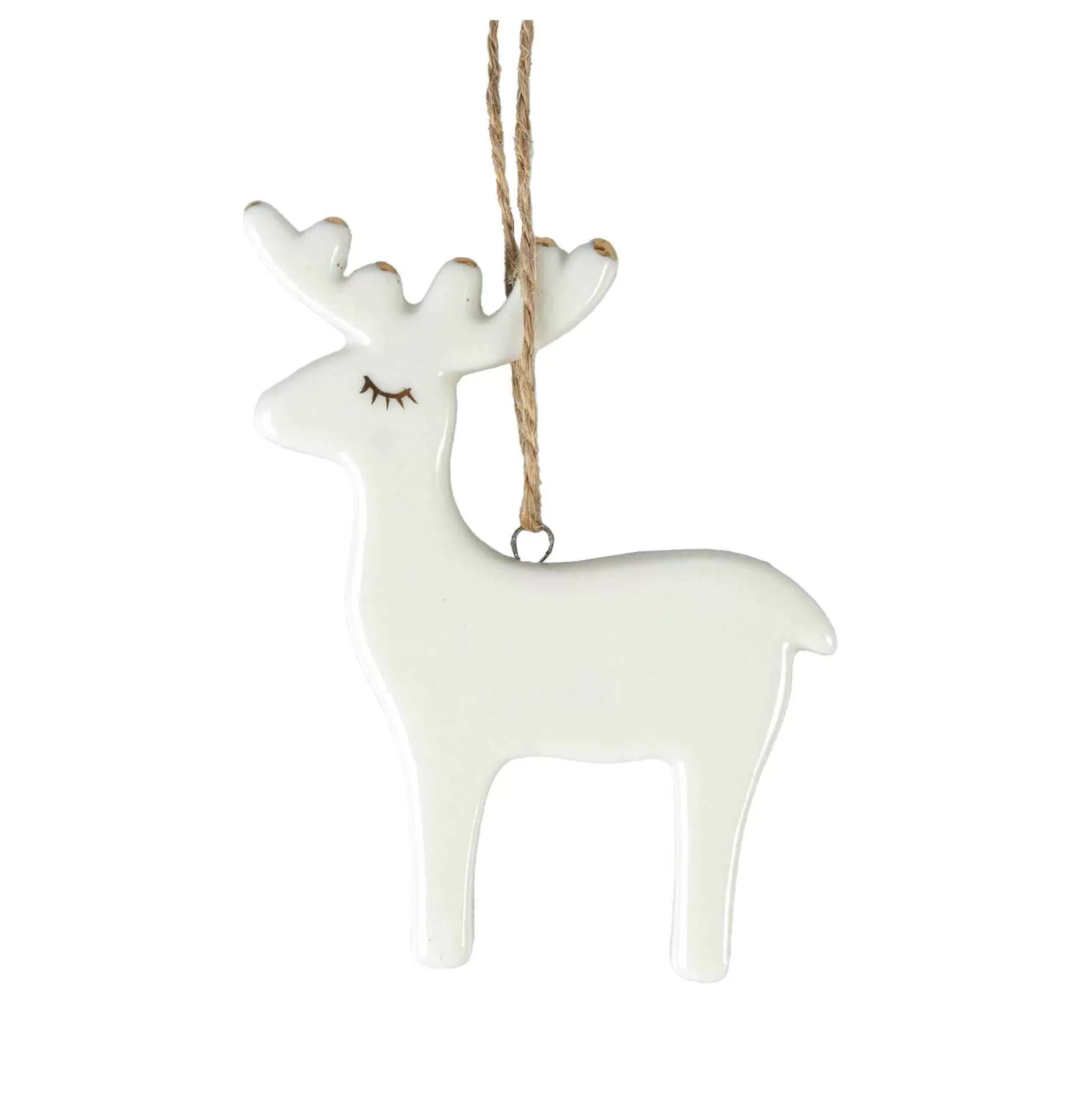 Hanging Ceramic Reindeer Decoration 9Cm-Hobbycraft Cheap