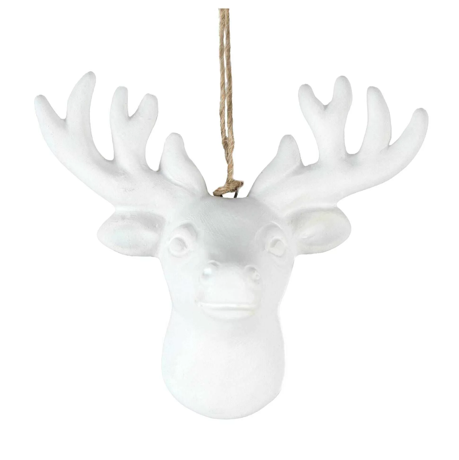 Hanging Ceramic Reindeer Head Decoration 9Cm-Hobbycraft Hot