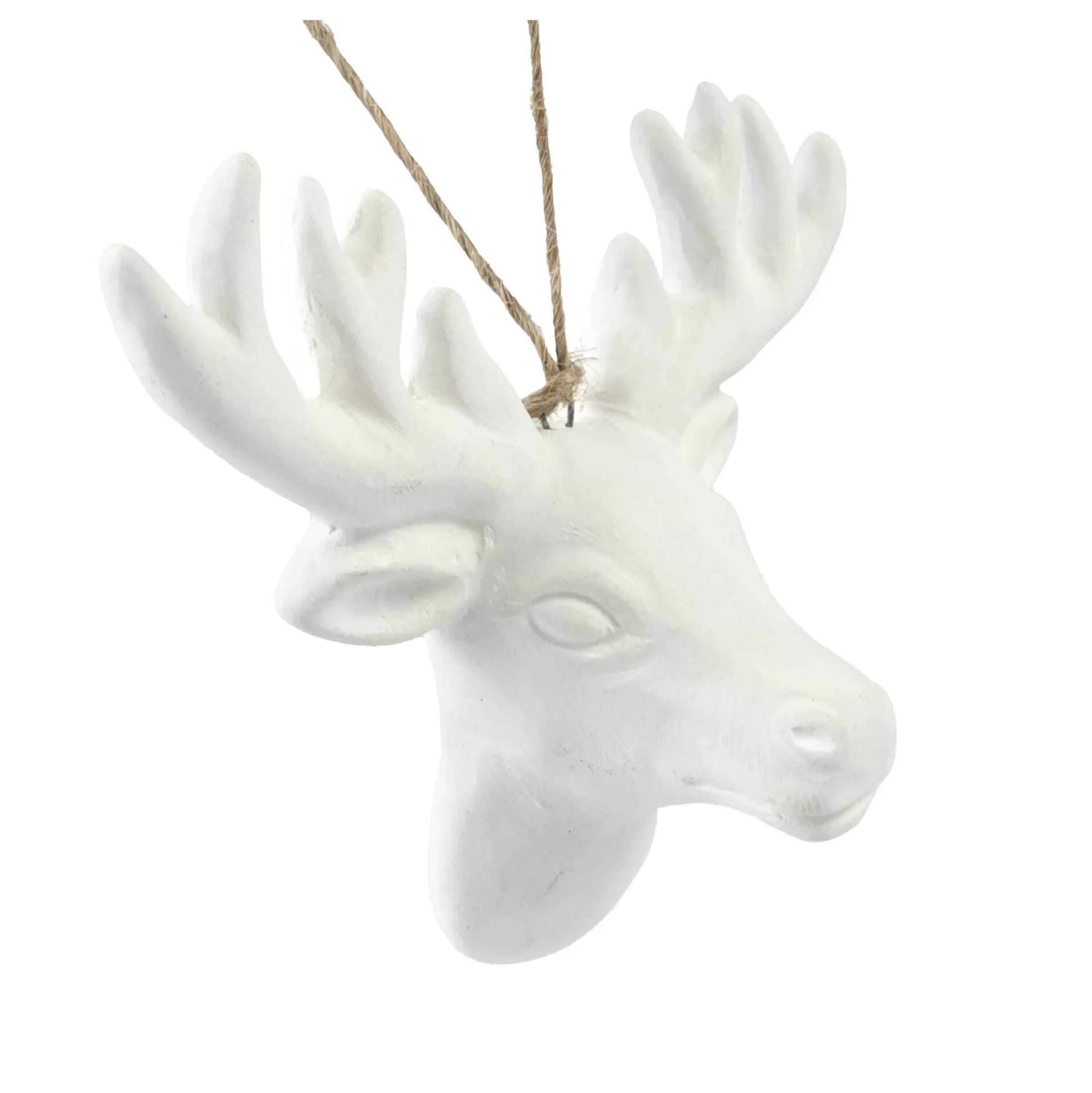 Hanging Ceramic Reindeer Head Decoration 9Cm-Hobbycraft Hot