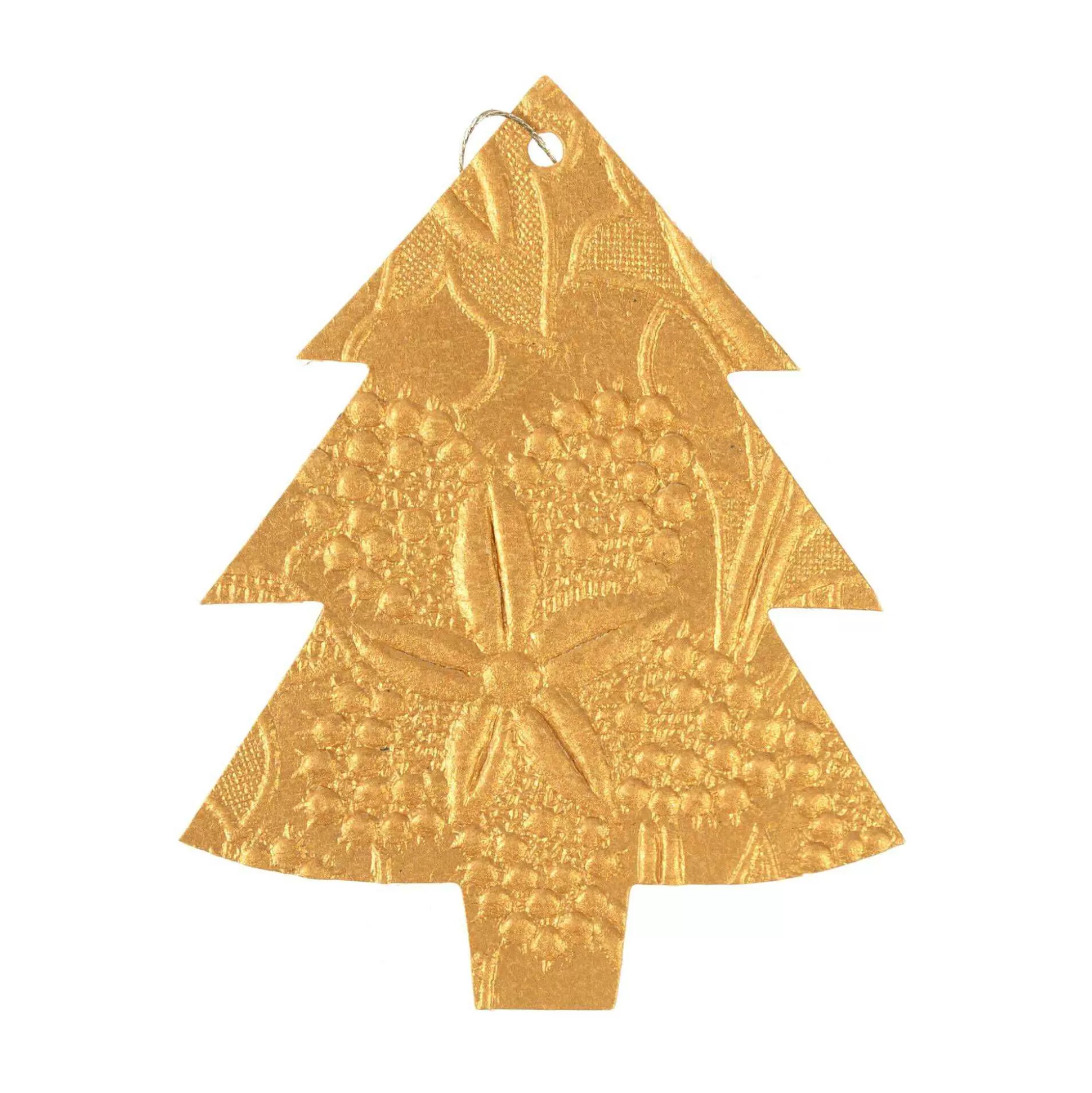 Hanging Gold Paper Tree Decorations 6 Pack-Hobbycraft Best