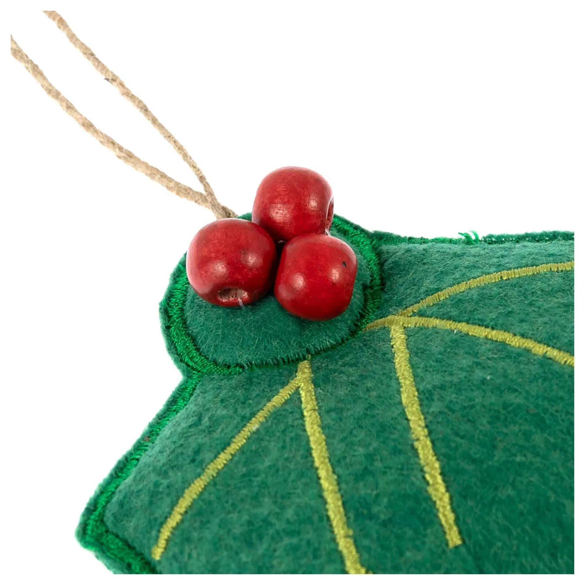 Hanging Green Felt Holly Decoration 11Cm-Hobbycraft Best Sale