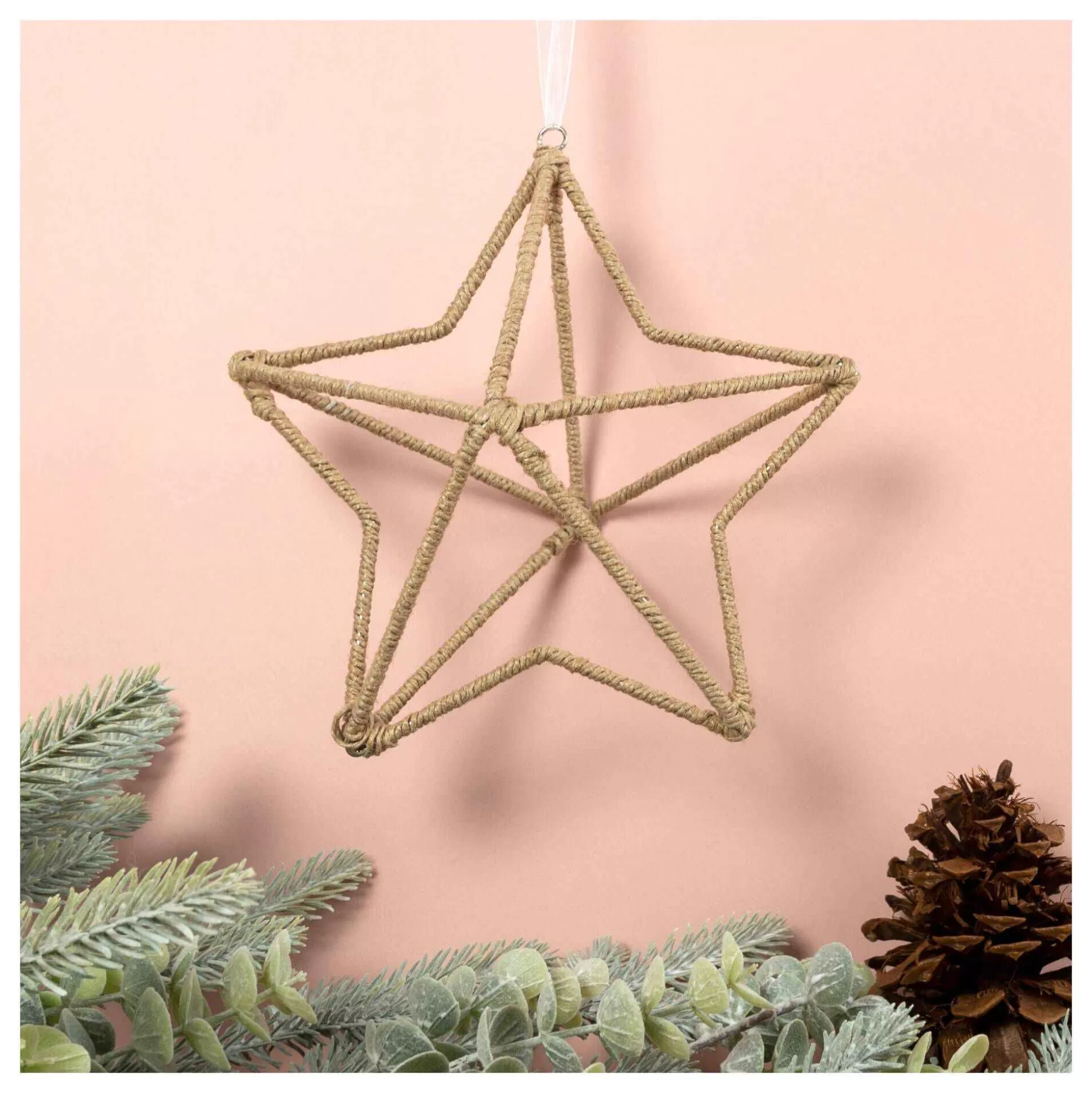 Hanging Jute Star Decoration 20Cm-Hobbycraft Hot