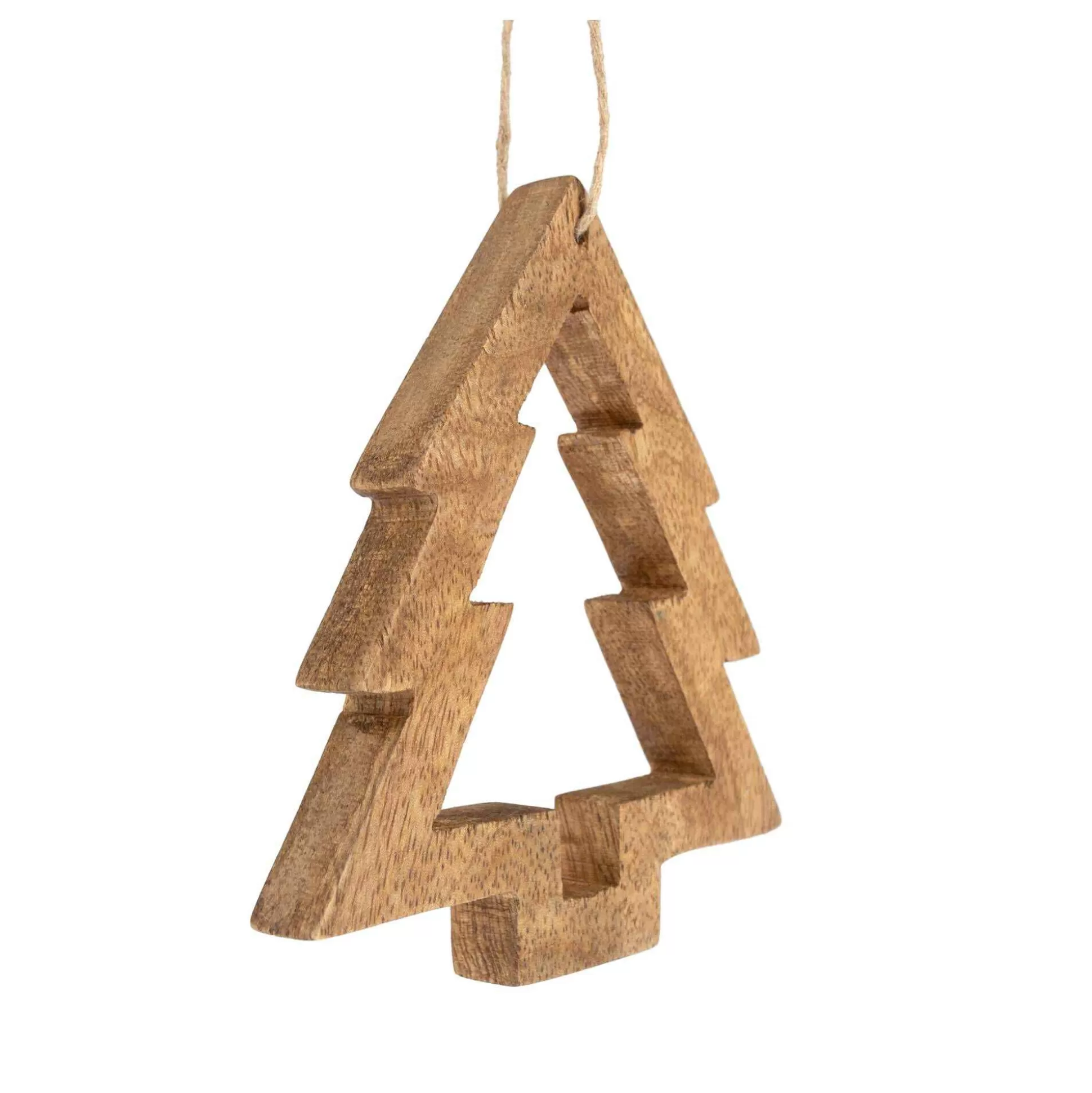 Hanging Mango Wood Tree Outline Decoration 10Cm-Hobbycraft Cheap