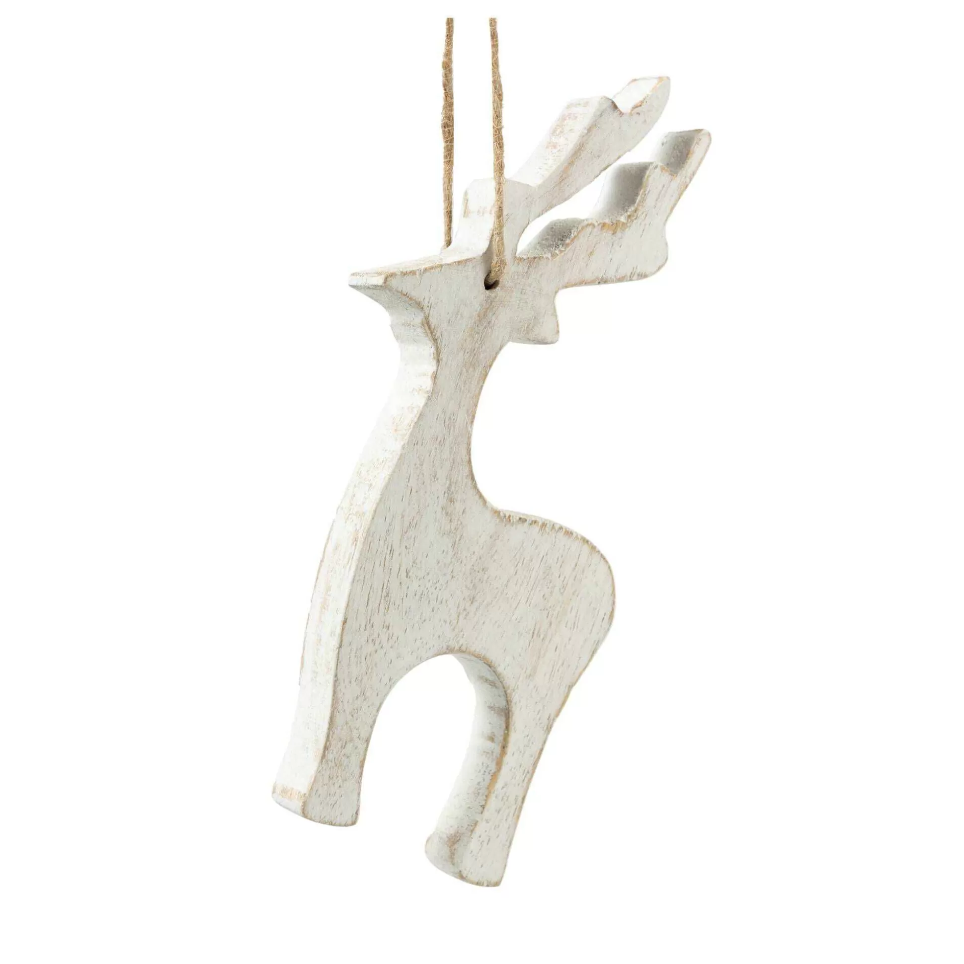 Hanging Reindeer Mango Wood Decoration 14Cm-Hobbycraft Flash Sale