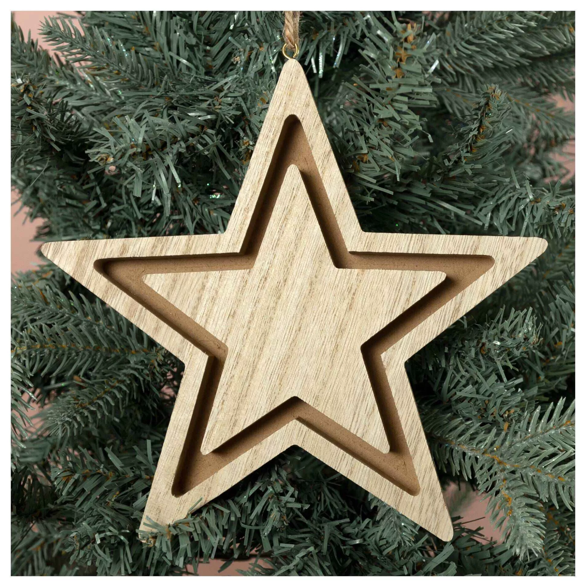 Hanging Wooden Star Decoration 19.5Cm-Hobbycraft Best Sale