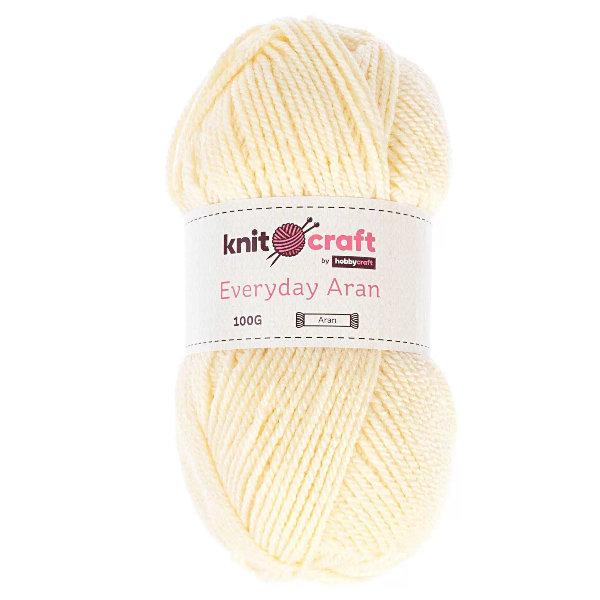 Knitcraft Cream Everyday Aran Yarn 100G-Hobbycraft Store