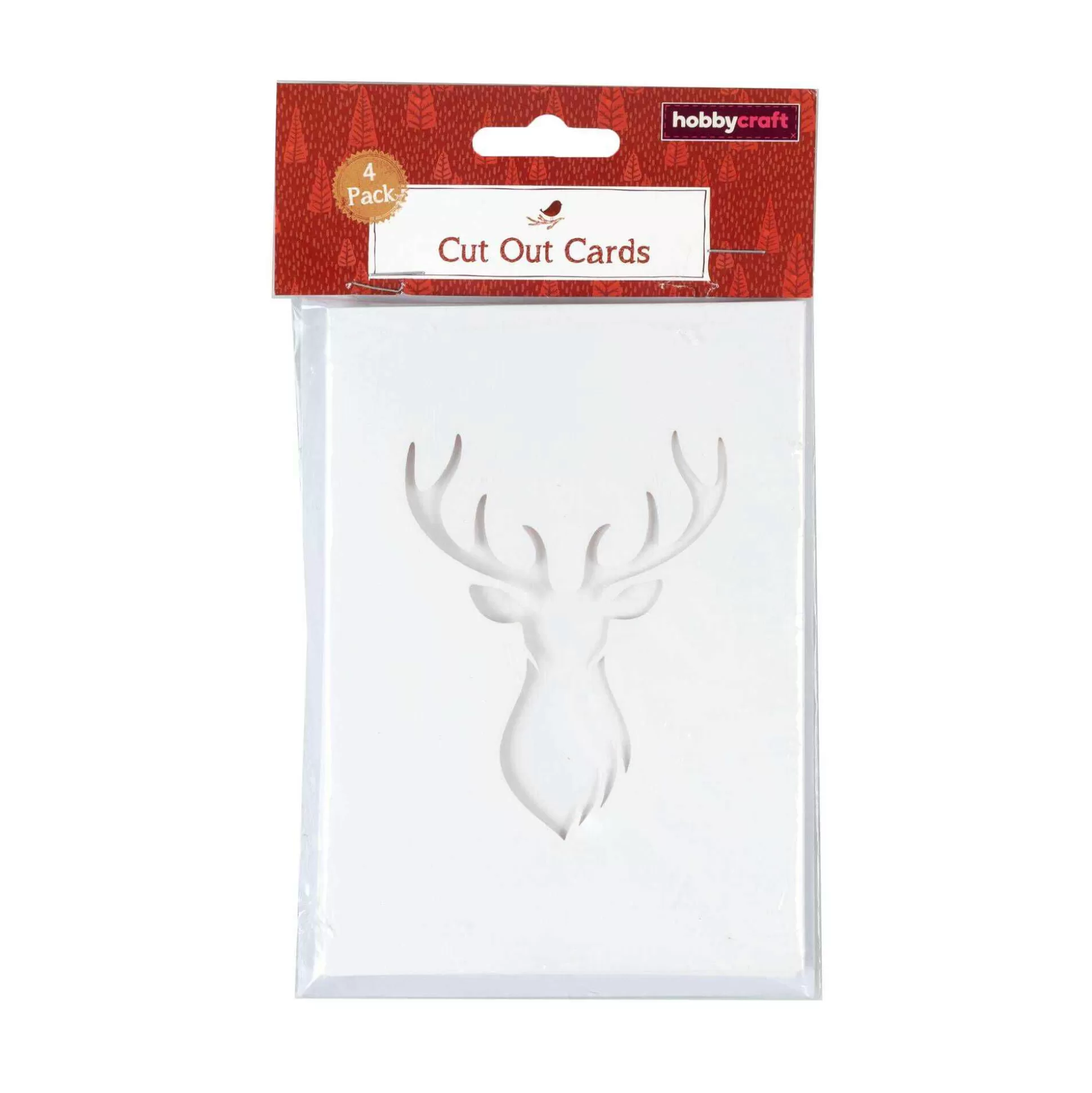 Laser Cut Reindeer Cards 6 X 4 Inches 4 Pack-Hobbycraft Outlet
