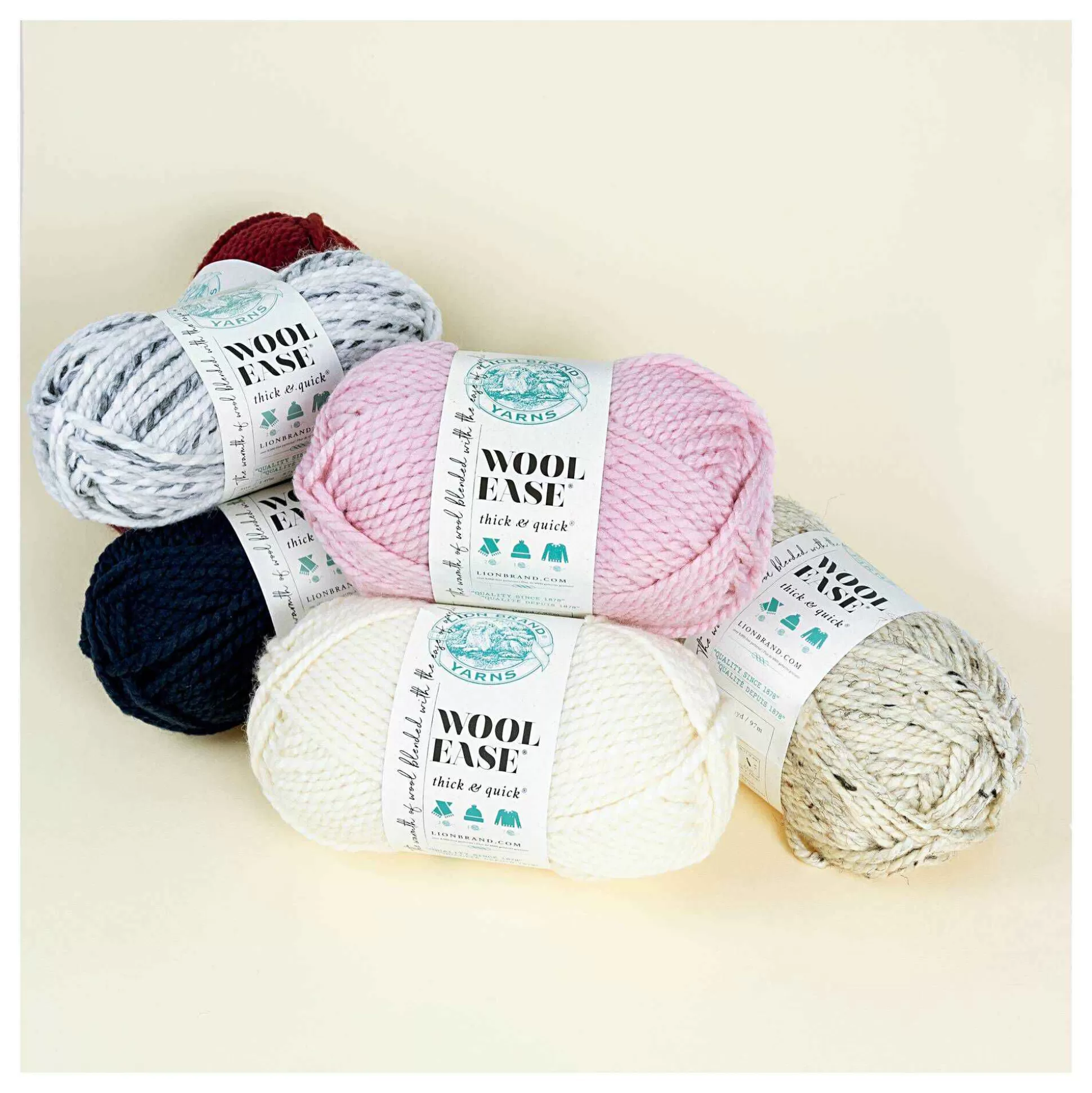 Lion Brand Marble Wool-Ease Thick & Quick Yarn 170G-Hobbycraft Discount