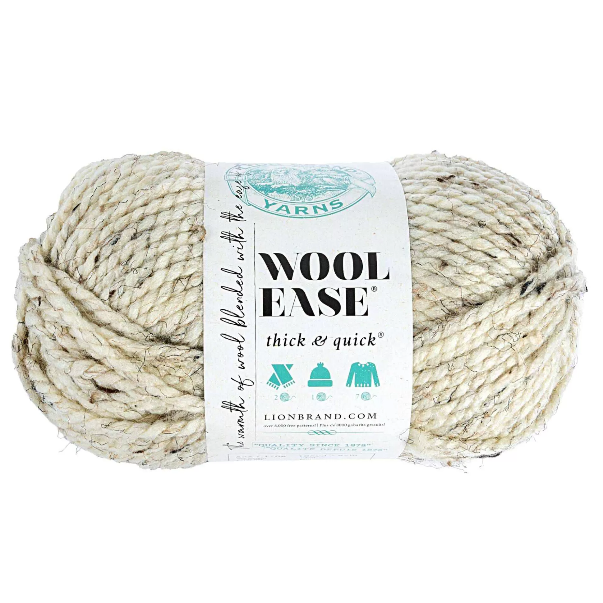 Lion Brand Oatmeal Wool-Ease Thick & Quick Yarn 170G-Hobbycraft Clearance