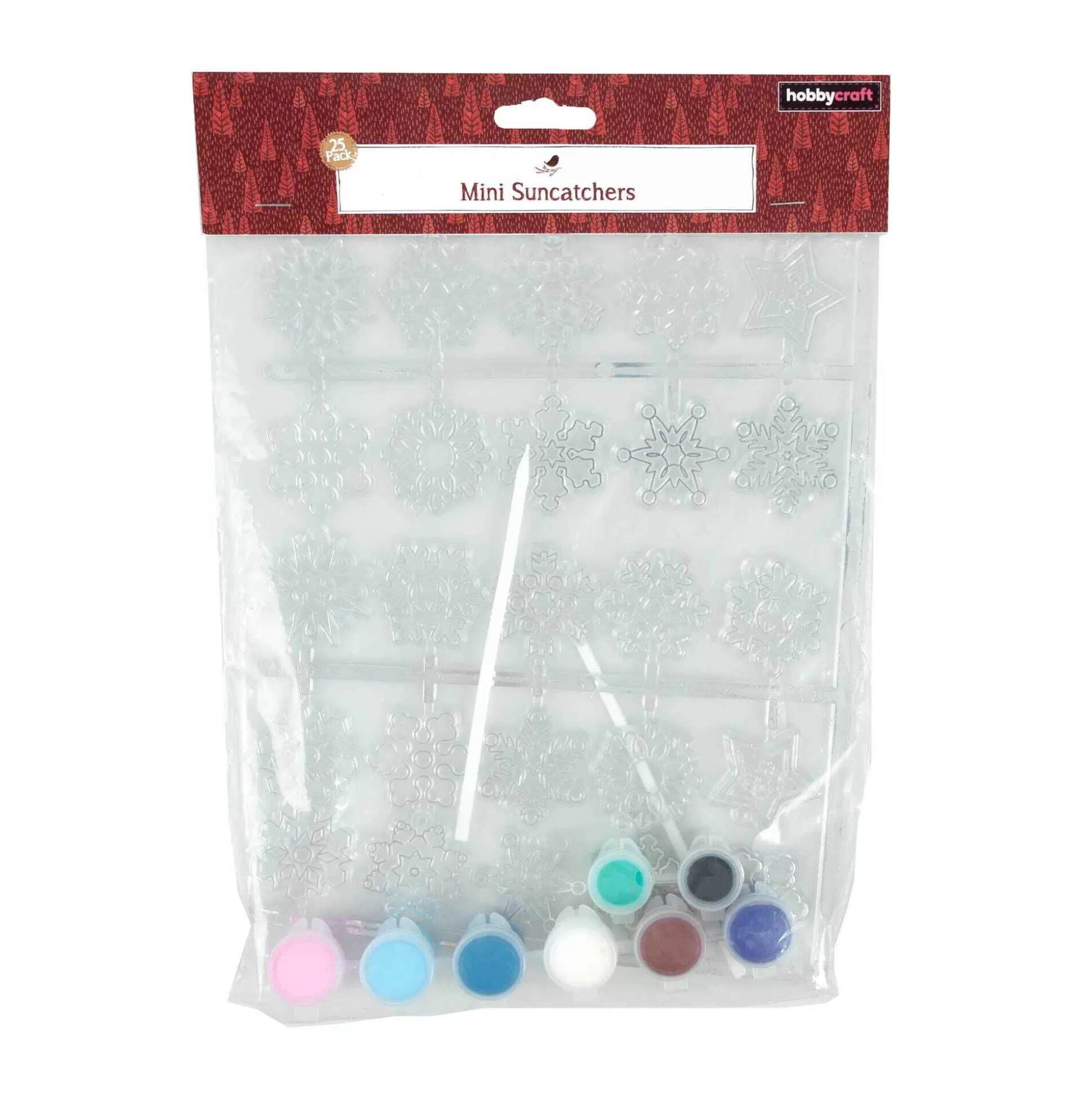 Mini Snowflake Suncatchers 25 Pack-Hobbycraft Discount