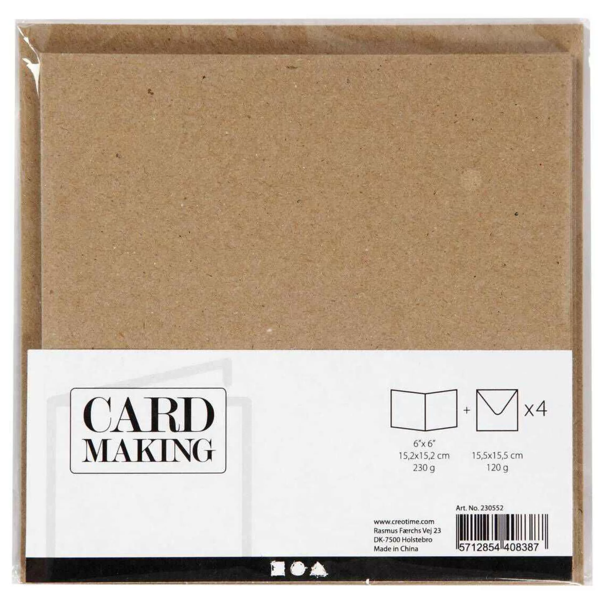 Natural Cards And Envelopes 6 X 6 Inches 4 Pack-Hobbycraft Best