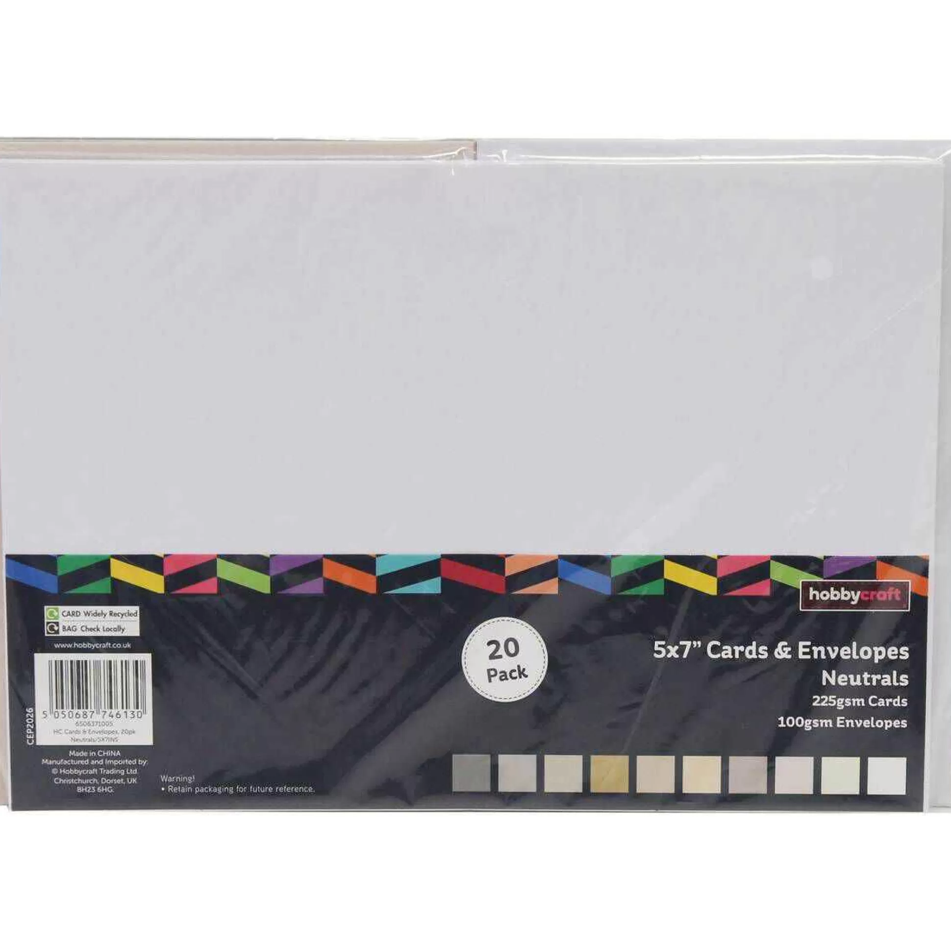 Neutral Cards And Envelopes 5 X 7 Inches 20 Pack-Hobbycraft Sale