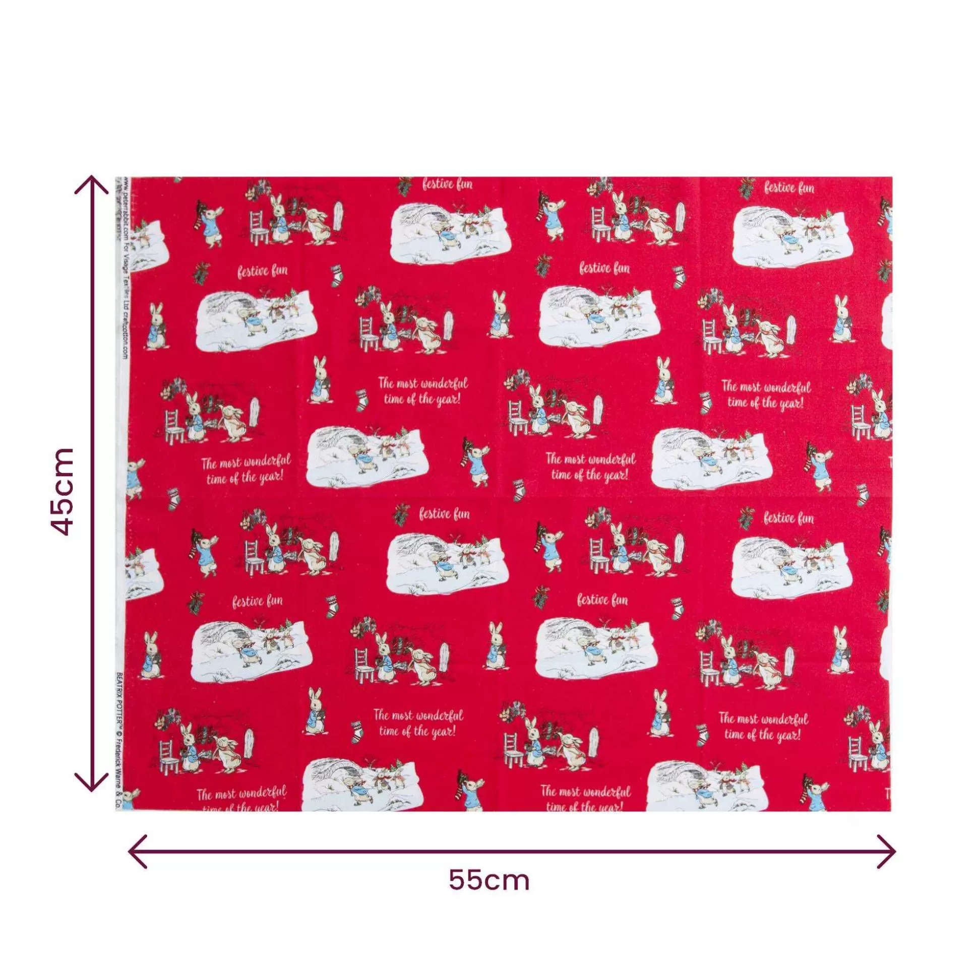 Peter Rabbit Wonderful Time Of Year Fat Quarters 4 Pack-Hobbycraft Online