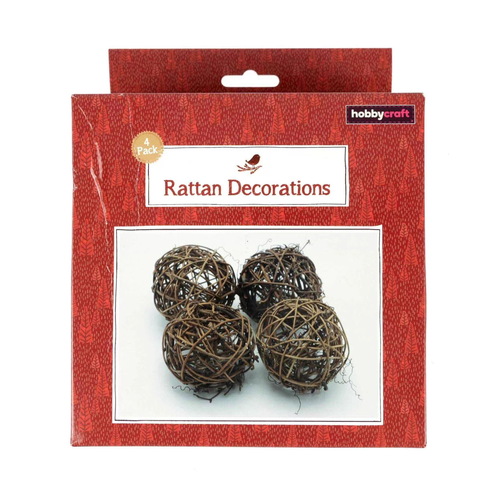 Rattan Ball 8Cm 4 Pack-Hobbycraft New