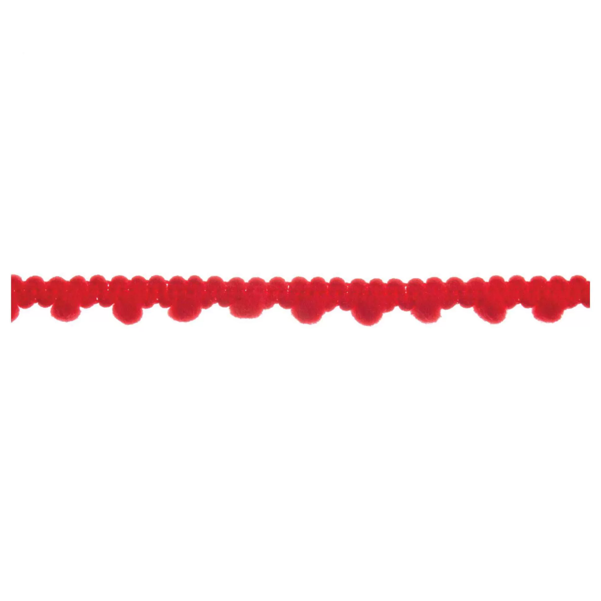 Red 7Mm Pom Pom Trim By The Metre-Hobbycraft Fashion