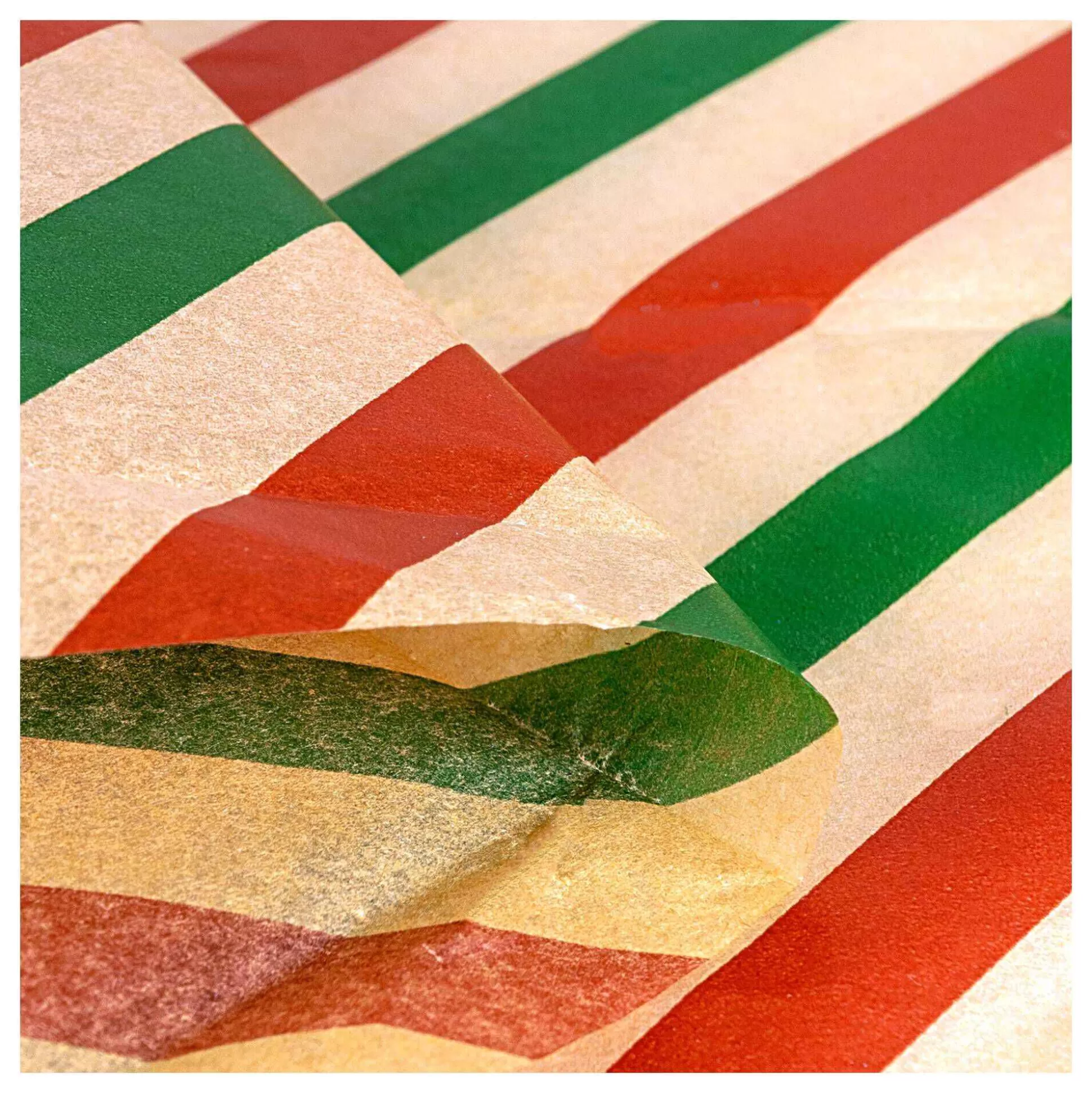 Red And Green Striped Tissue Paper 50Cm X 75Cm 6 Pack-Hobbycraft Hot