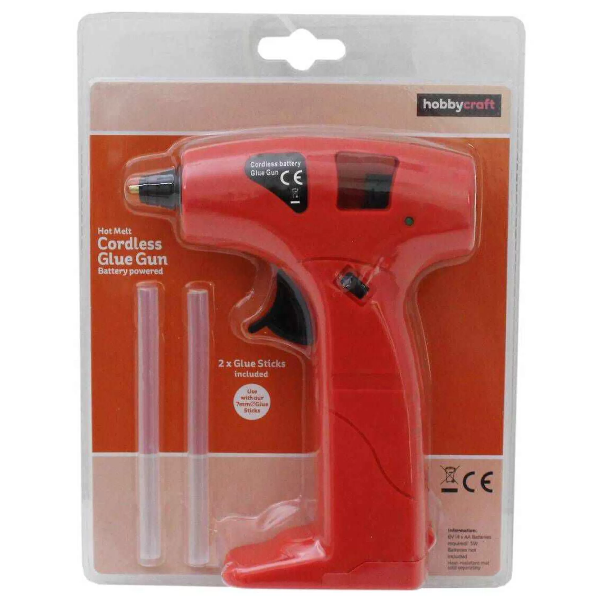 Red Hot Melt Cordless Glue Gun-Hobbycraft Store