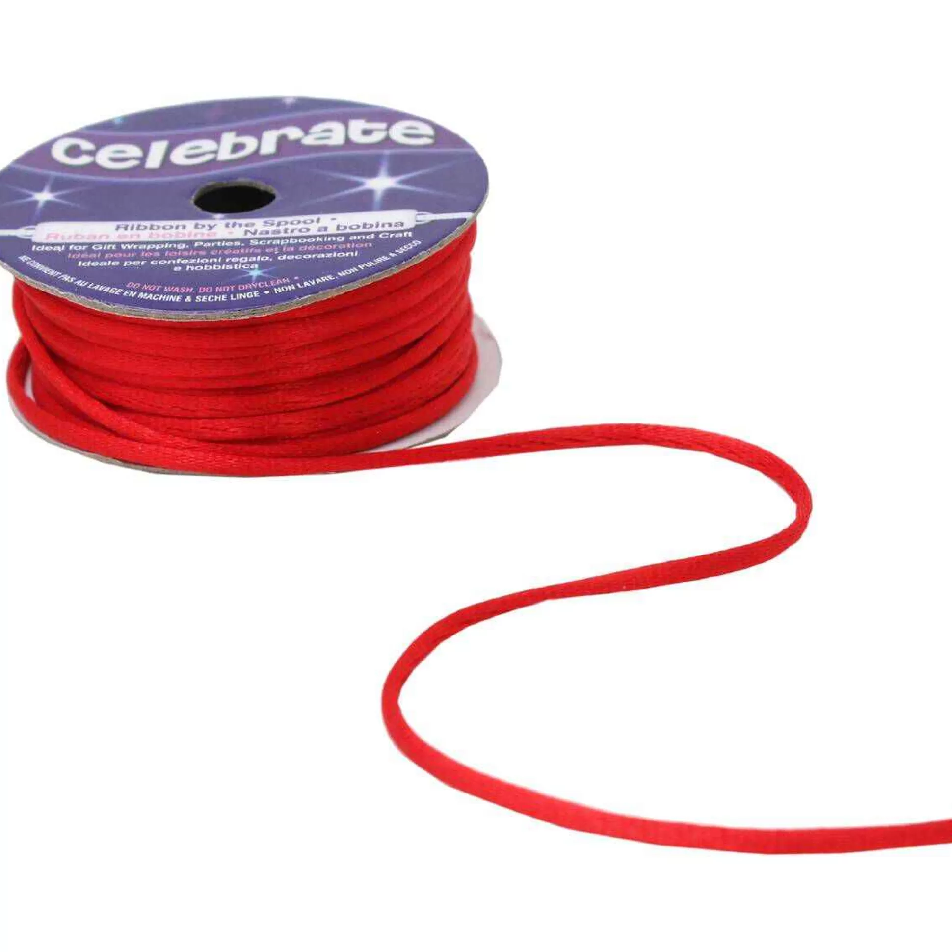 Red Ribbon Knot Cord 2Mm X 10M-Hobbycraft Clearance