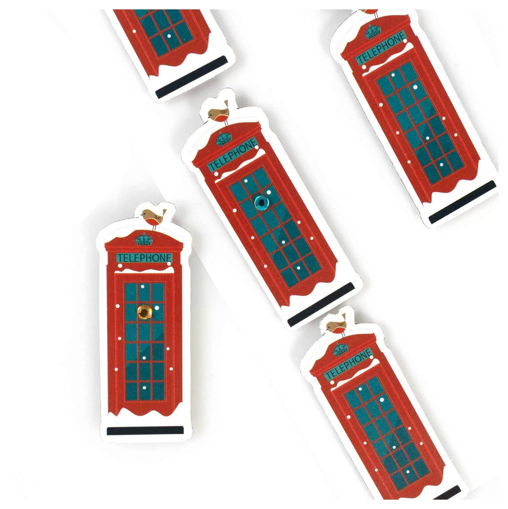 Red Telephone Box Embellishments 6 Pack-Hobbycraft Best Sale