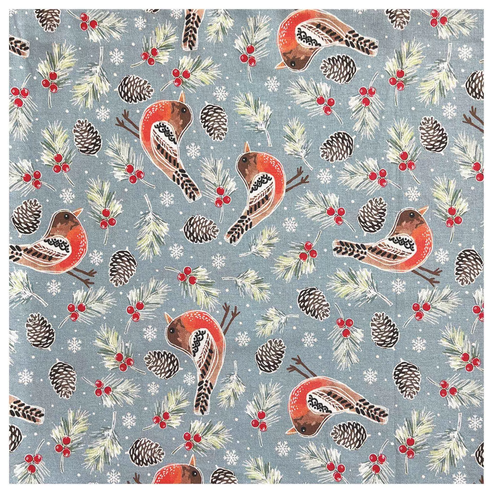 Robin Christmas Birds Cotton Fabric Pack 112Cm X 1M-Hobbycraft Best Sale