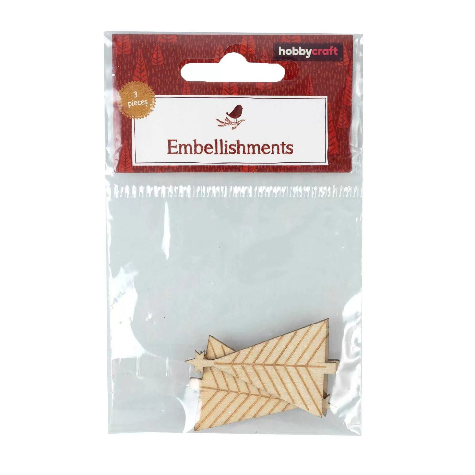 Scandi Tree Wooden Toppers 3 Pack-Hobbycraft New