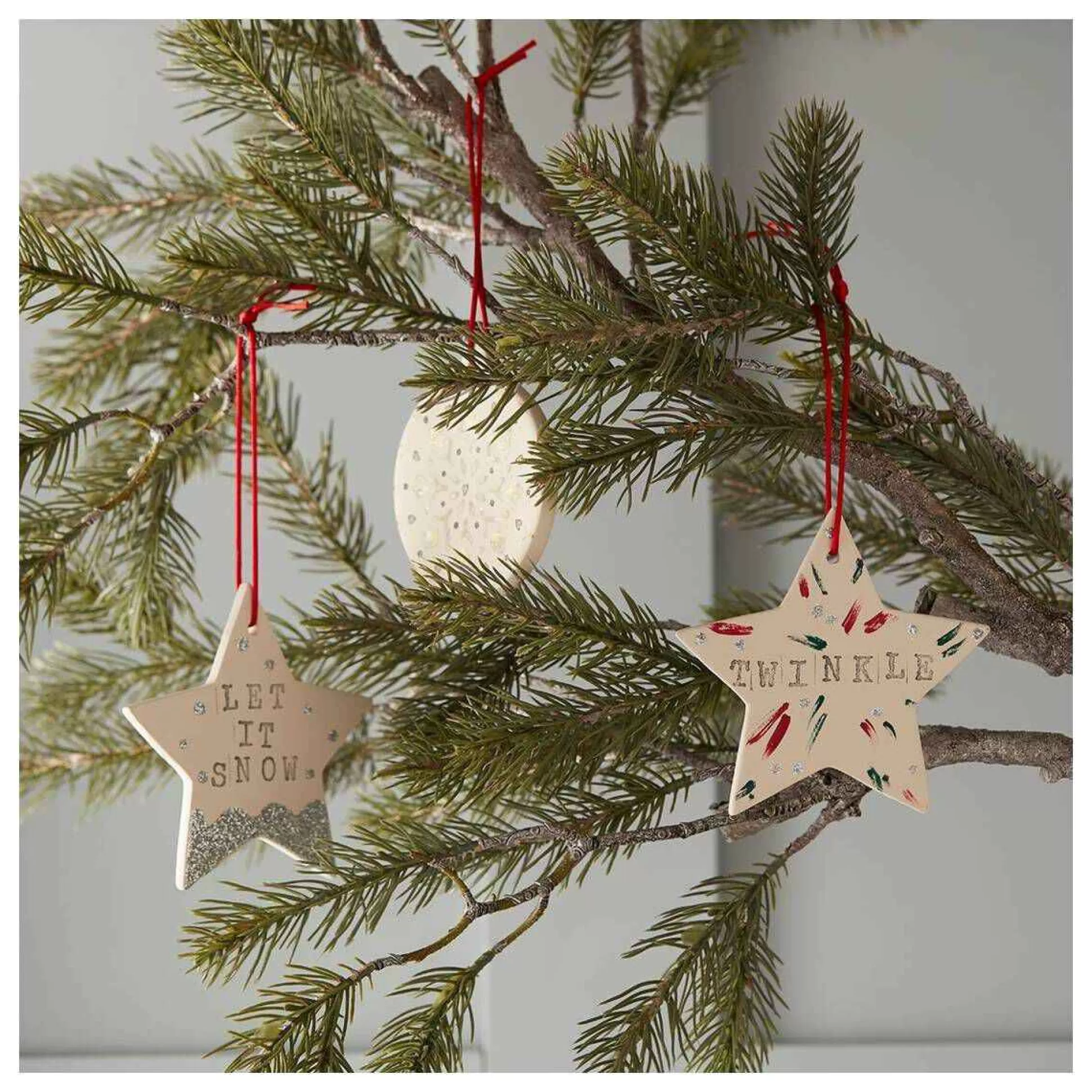 Shine Together Hanging Ceramic Star Decoration 12Cm-Hobbycraft Cheap
