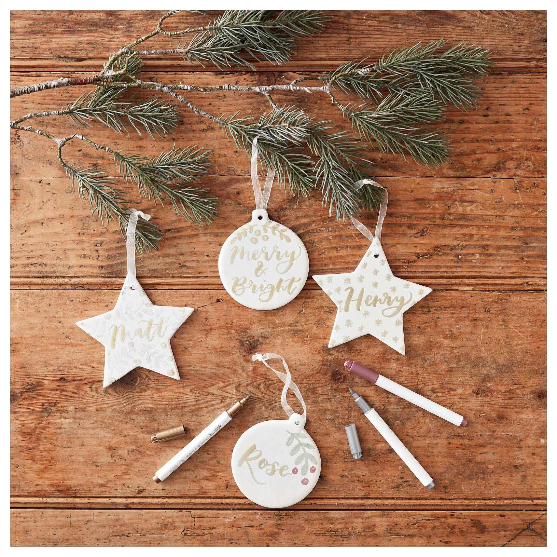 Shine Together Hanging Ceramic Star Decoration 12Cm-Hobbycraft Cheap