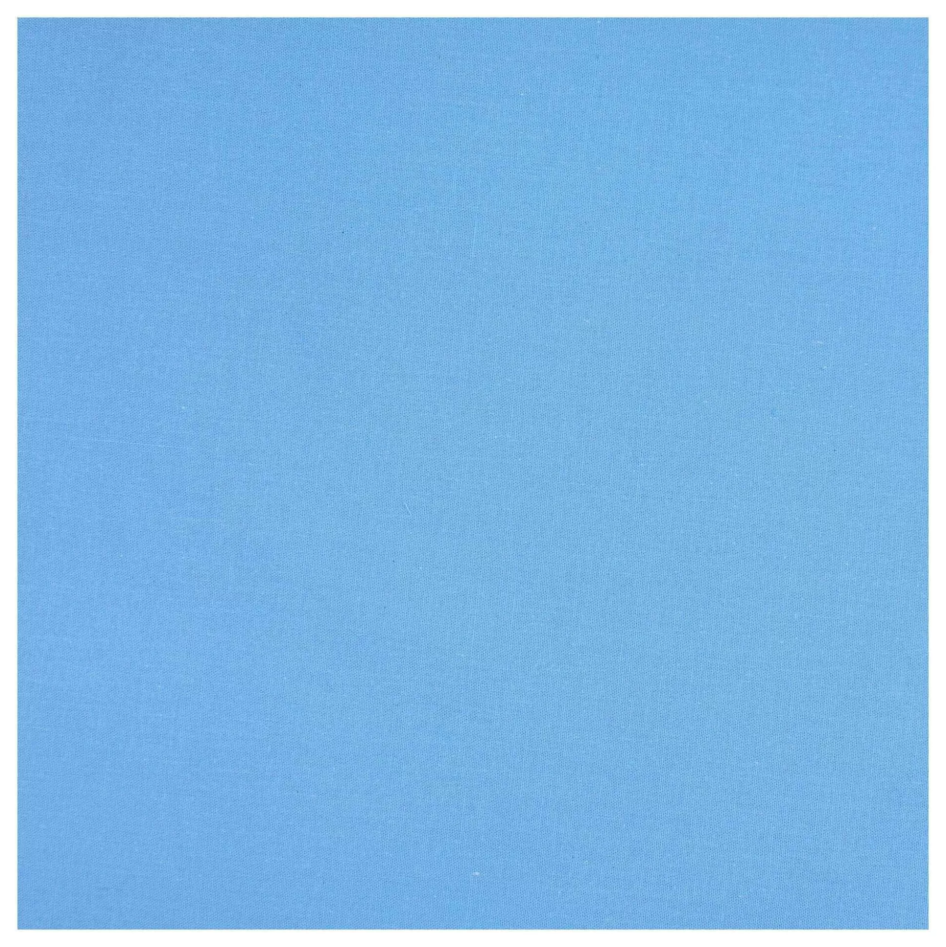 Sky Blue Organic Premium Cotton Fabric By The Metre-Hobbycraft Cheap
