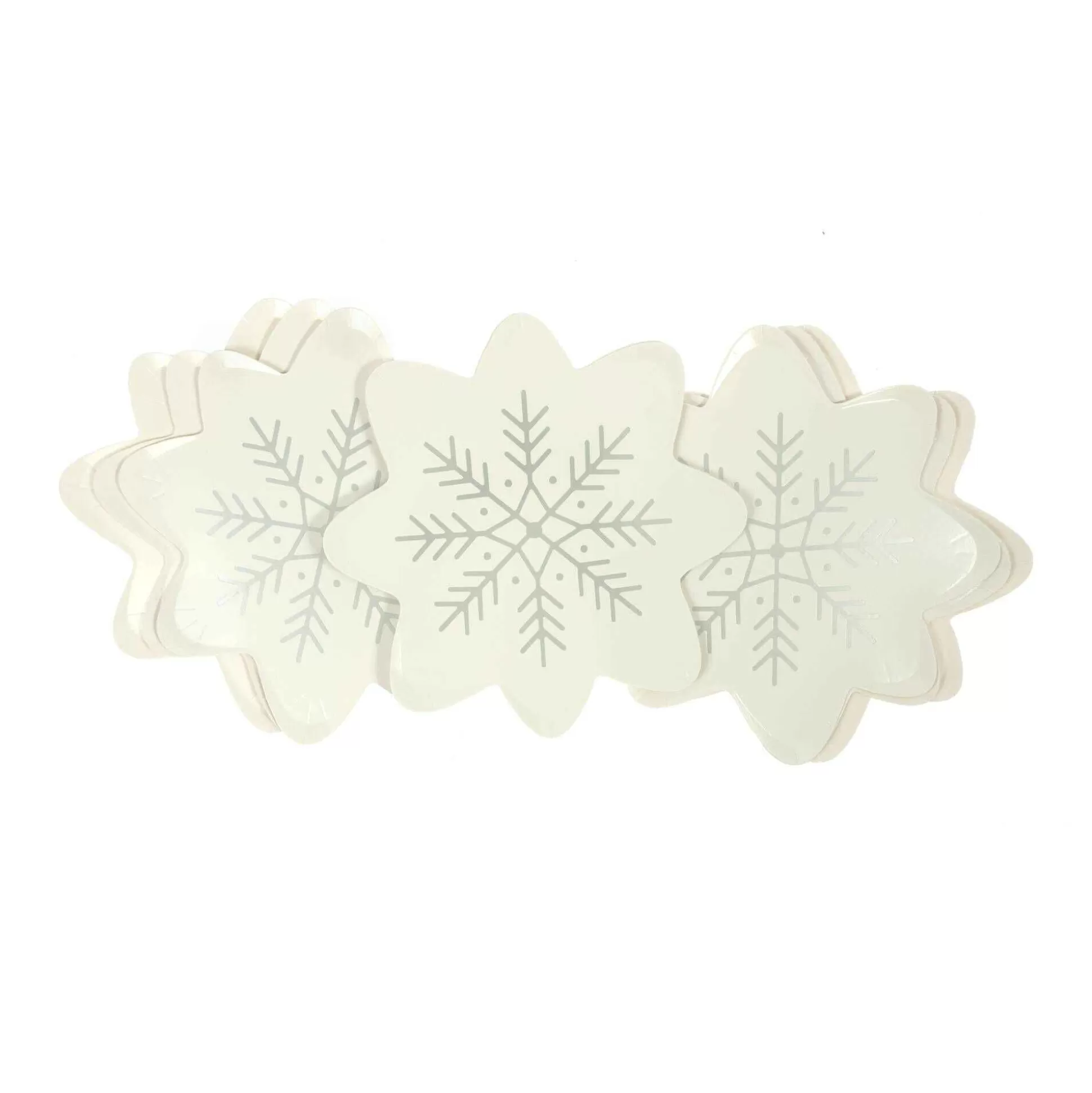 Snowflake Paper Plates 8 Pack-Hobbycraft Fashion