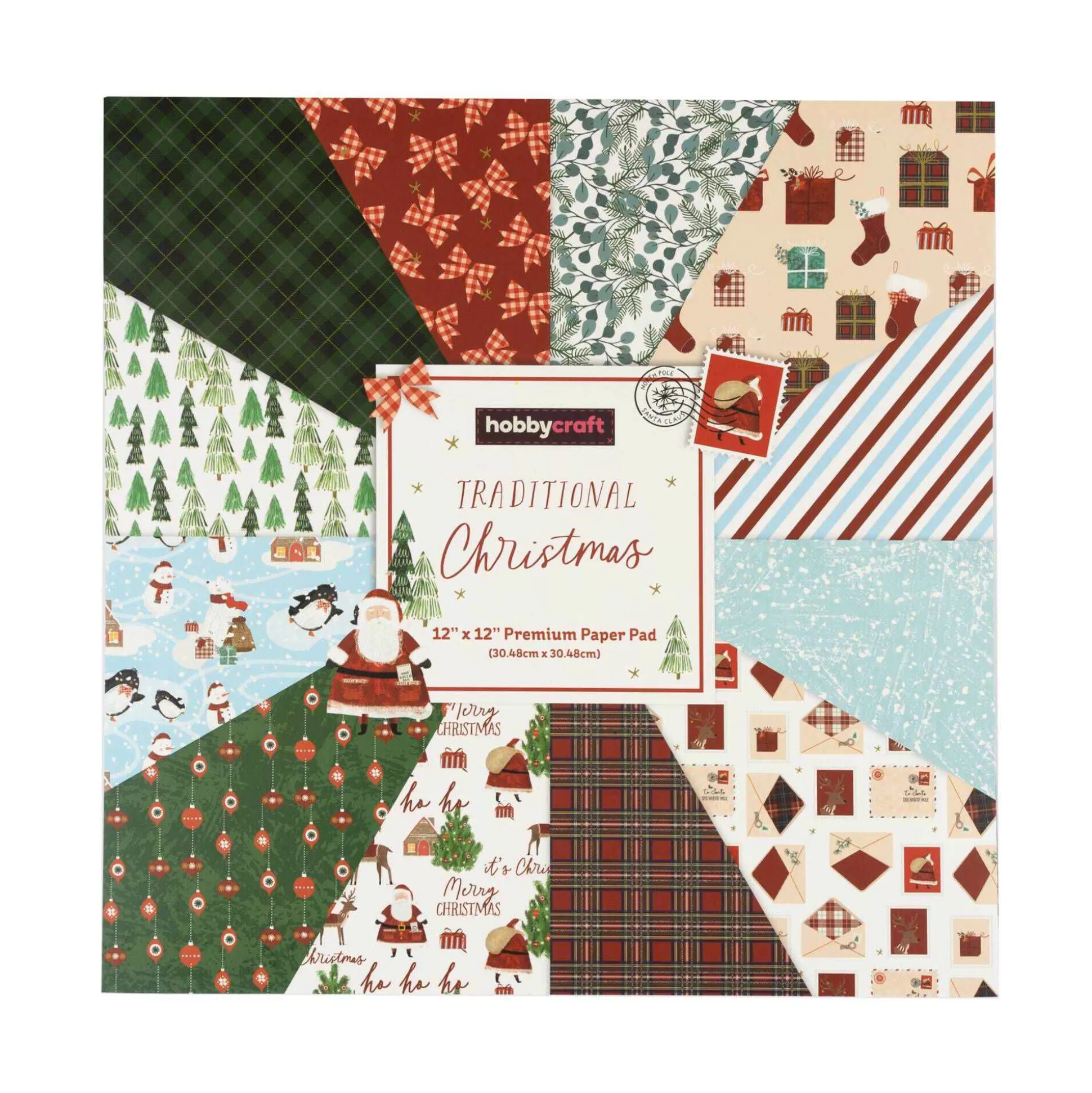 Traditional Christmas 12 X 12 Inches Paper Pad 24 Sheets-Hobbycraft Online