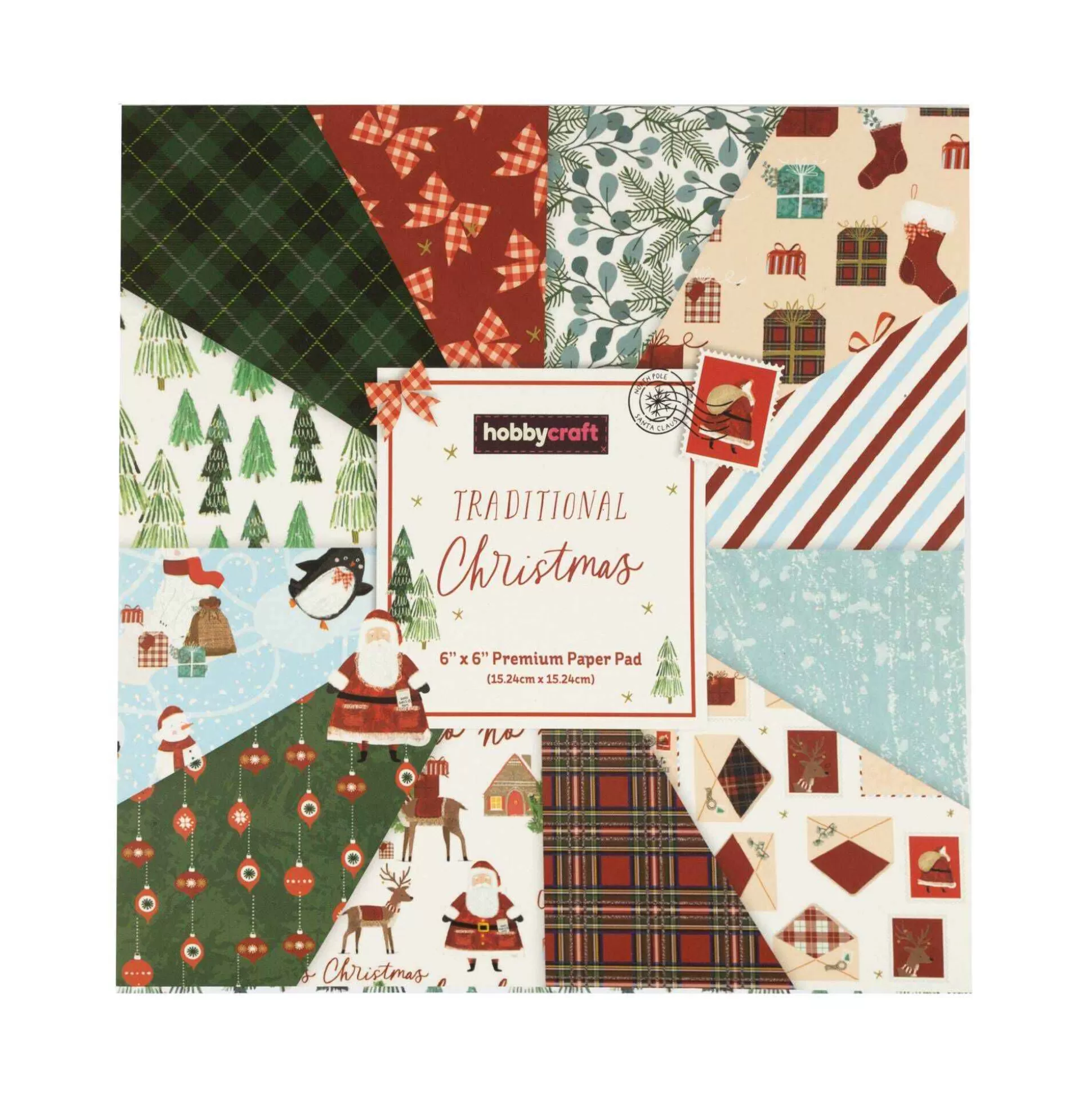 Traditional Christmas 6 X 6 Inches Paper Pad 24 Sheets-Hobbycraft Best Sale