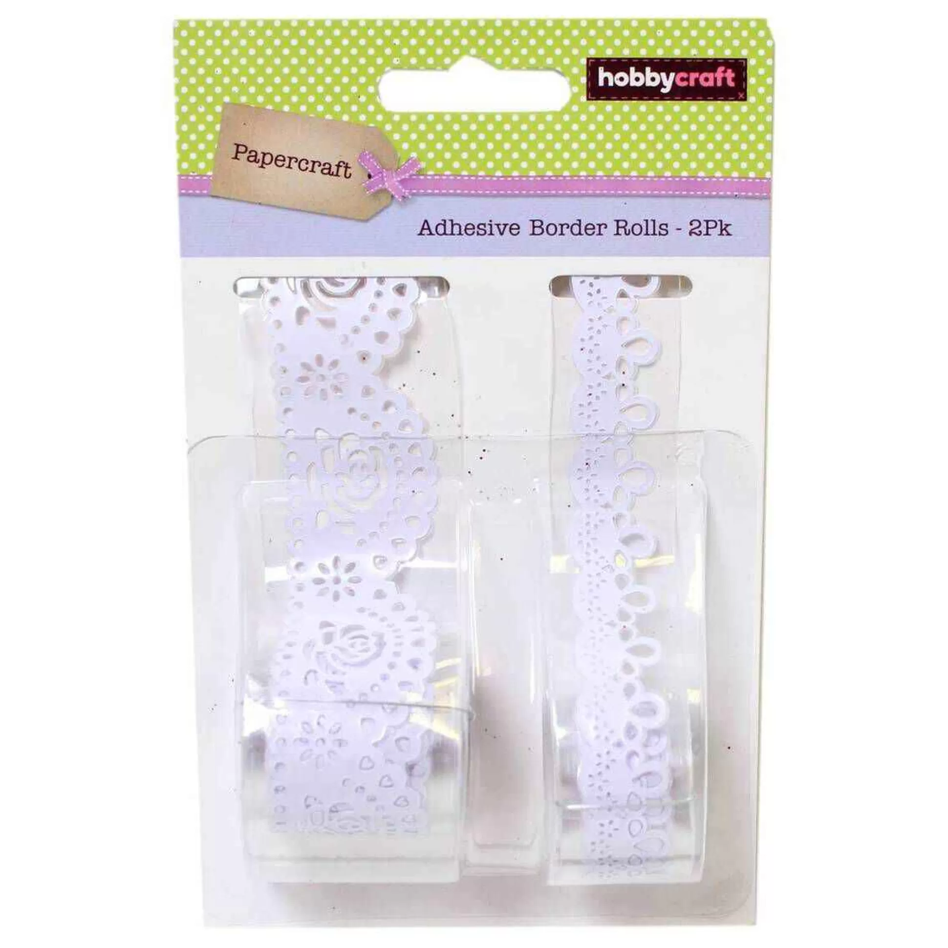 White Adhesive Border Rolls 2 Pack-Hobbycraft Discount