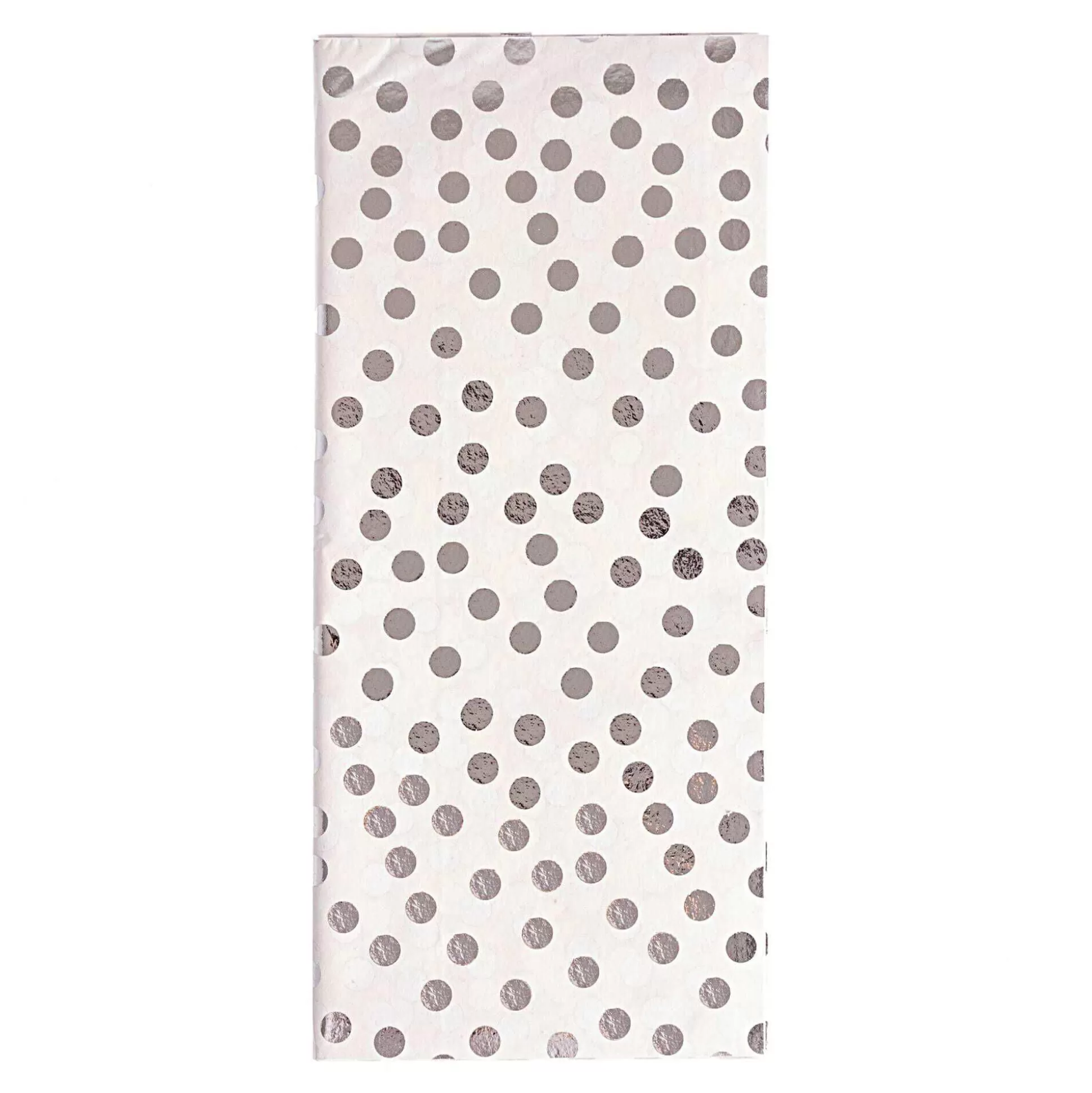 White And Silver Dots Tissue Paper 50Cm X 75Cm 3 Pack-Hobbycraft Hot