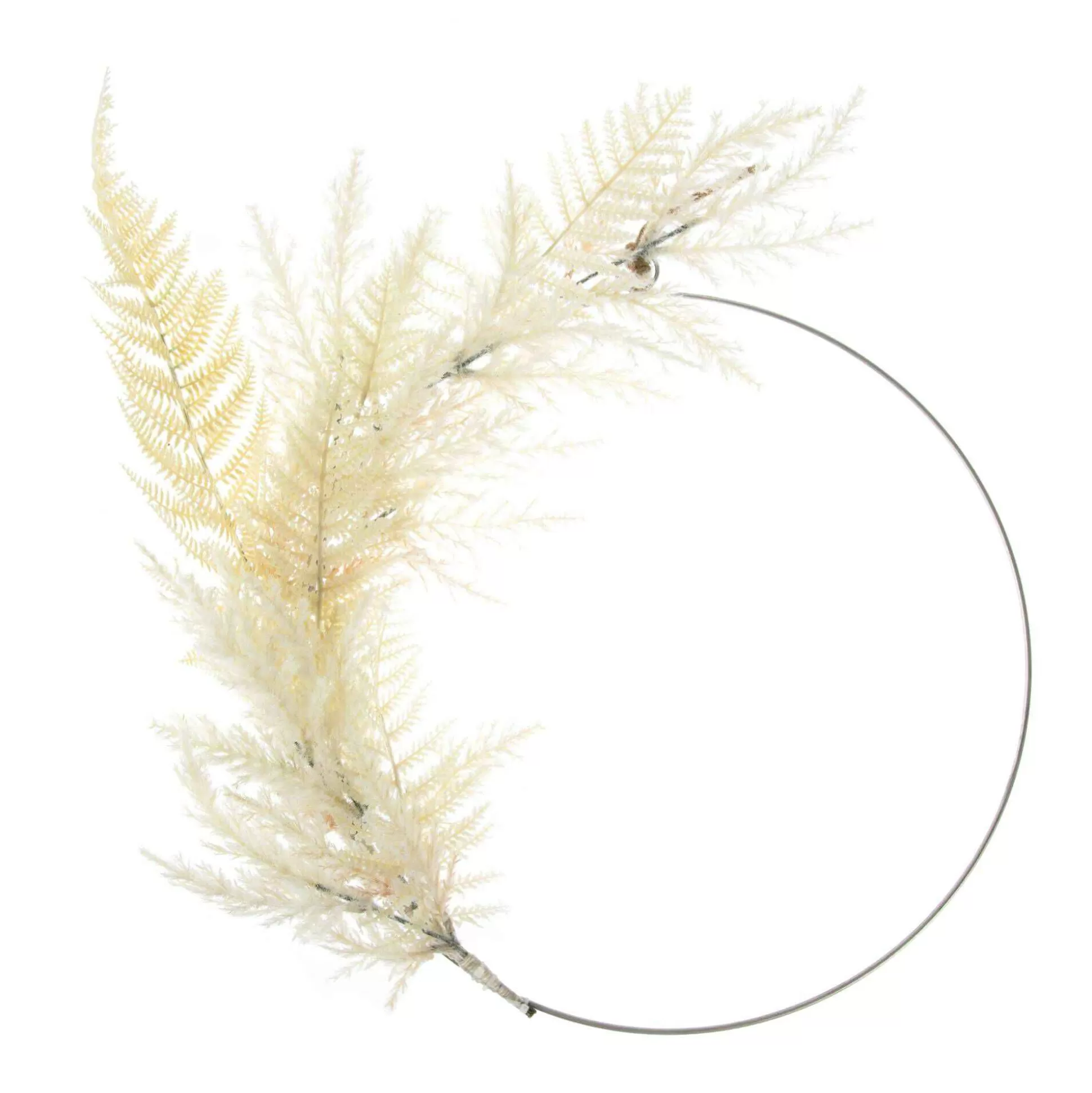 White Leaves Wreath 46Cm-Hobbycraft New