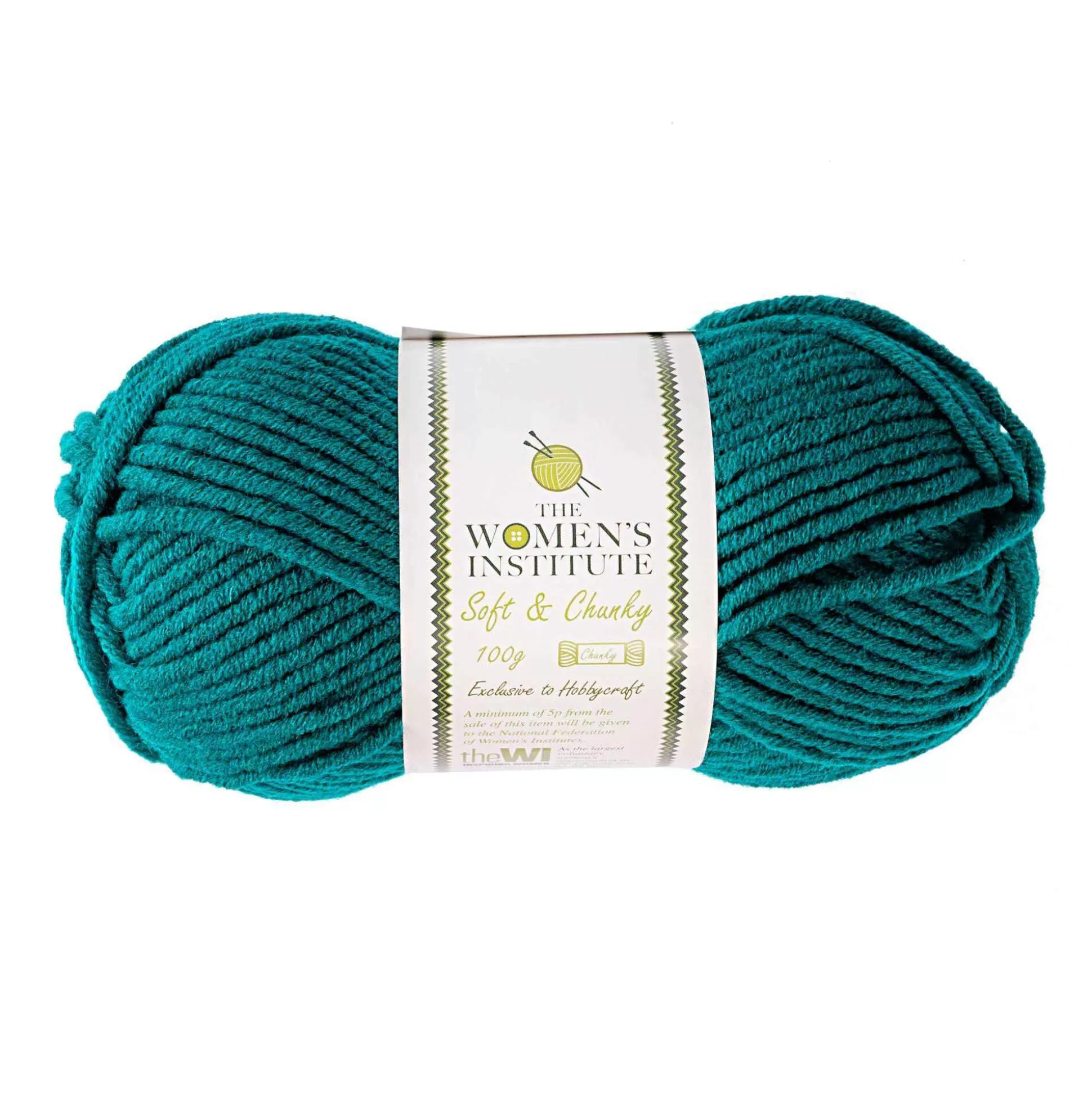 Women's Institute Petrol Soft And Chunky Yarn 100G-Hobbycraft Fashion
