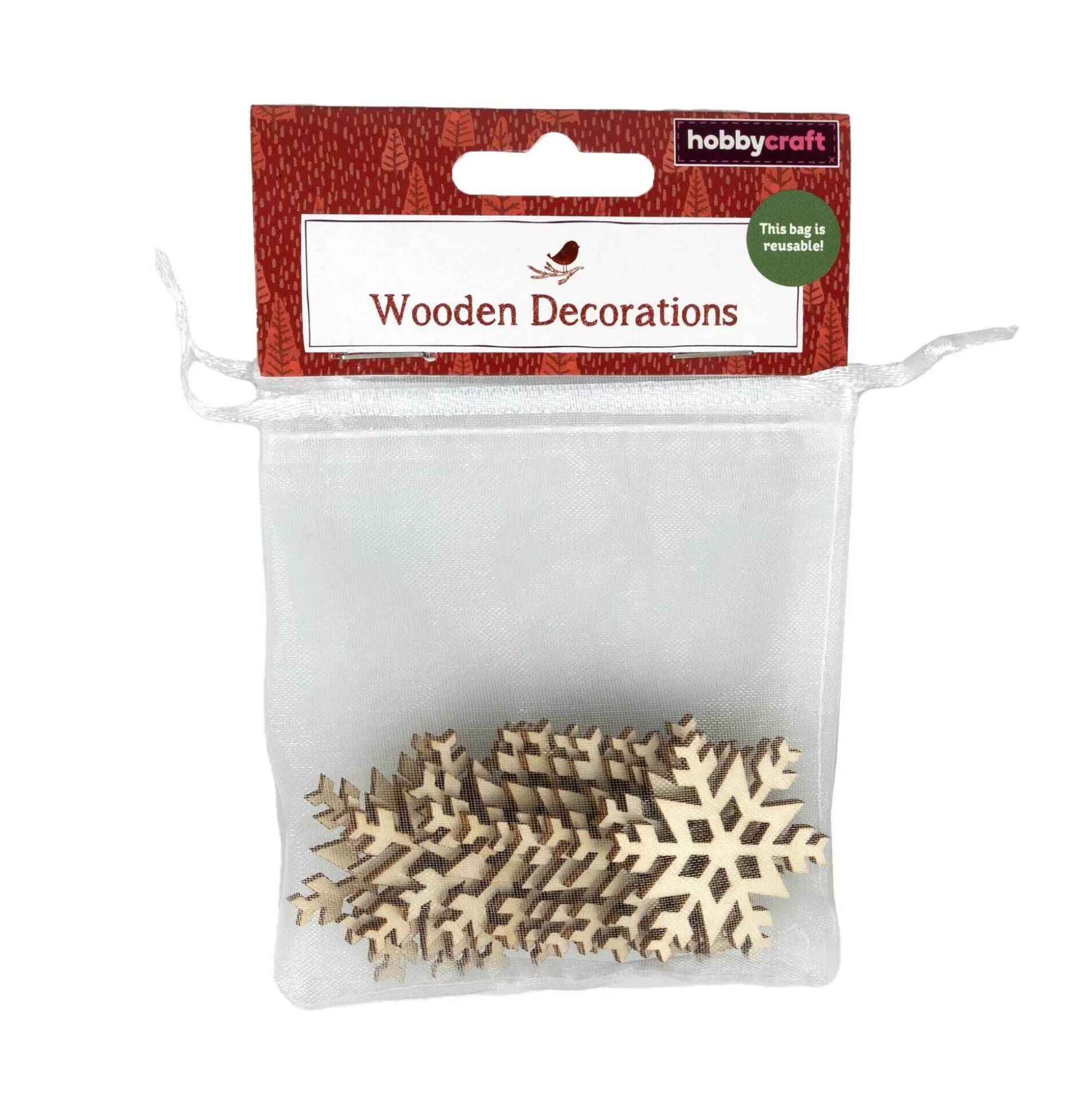 Wooden Diamond Snowflake Table Decorations 12 Pack-Hobbycraft Online