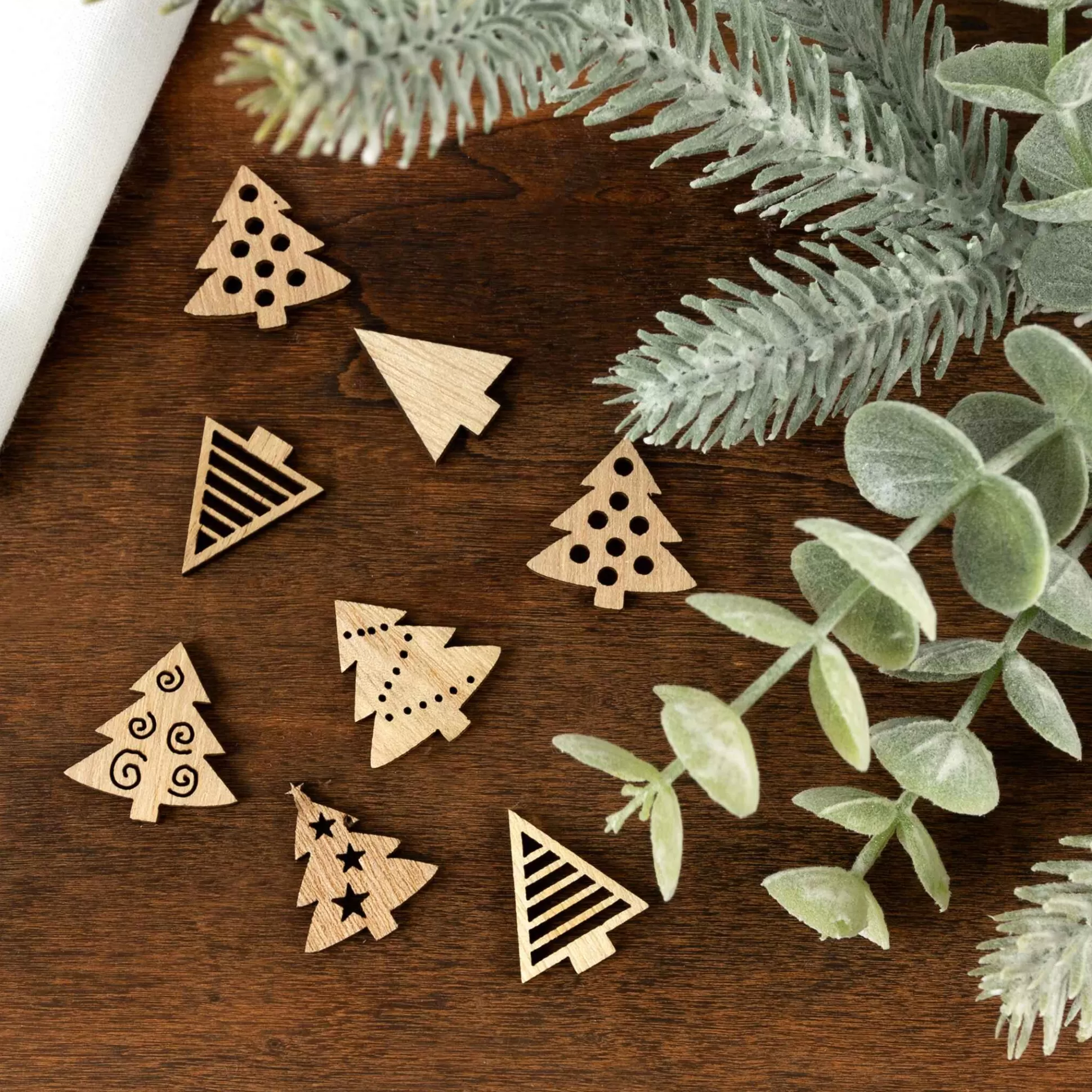 Wooden Scandi Tree Table Decorations 45 Pack-Hobbycraft Discount